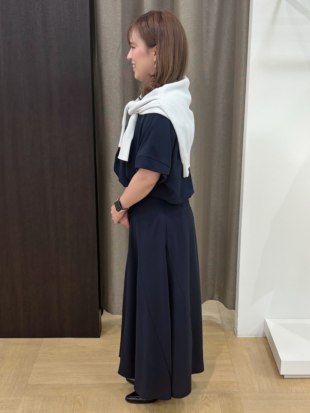 Keiさんの「UNTITLED｜【セットアップ可/UVカット/前後2WAY】リラクシーフレンチスリーブブラウス」を使ったコーディネート