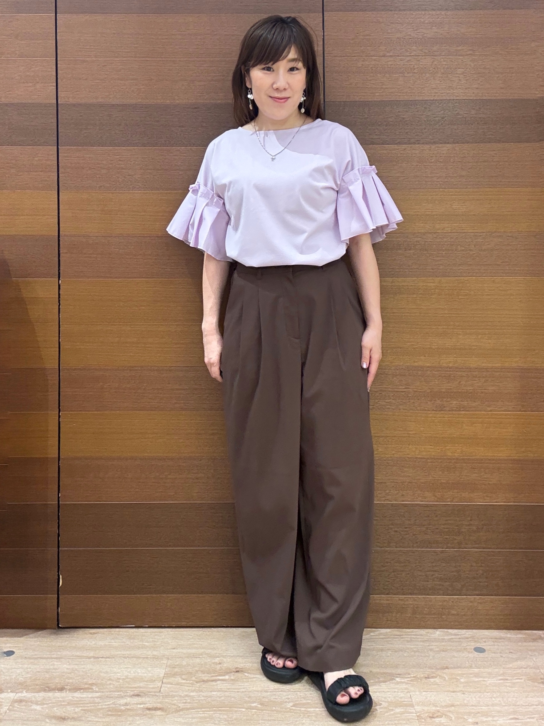 maichiさんの「OPAQUE.CLIP｜【接触冷感／吸水速乾／防シワ】リネンライクテーラードジャケット《洗濯機OK》」を使ったコーディネート
