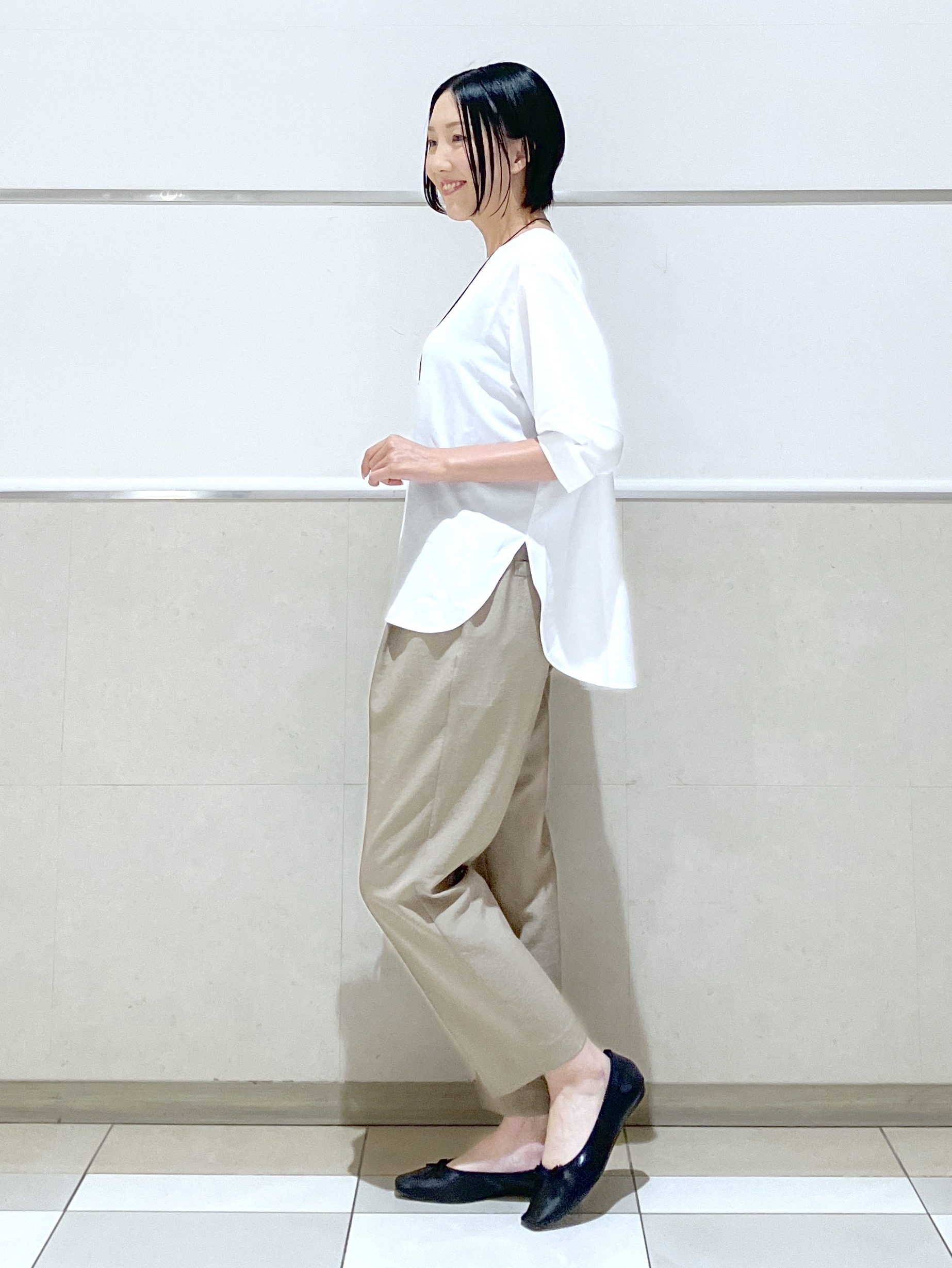 eriko さんの「Dessin｜ライトジョーゼットハーフスリーブブラウス」を使ったコーディネート