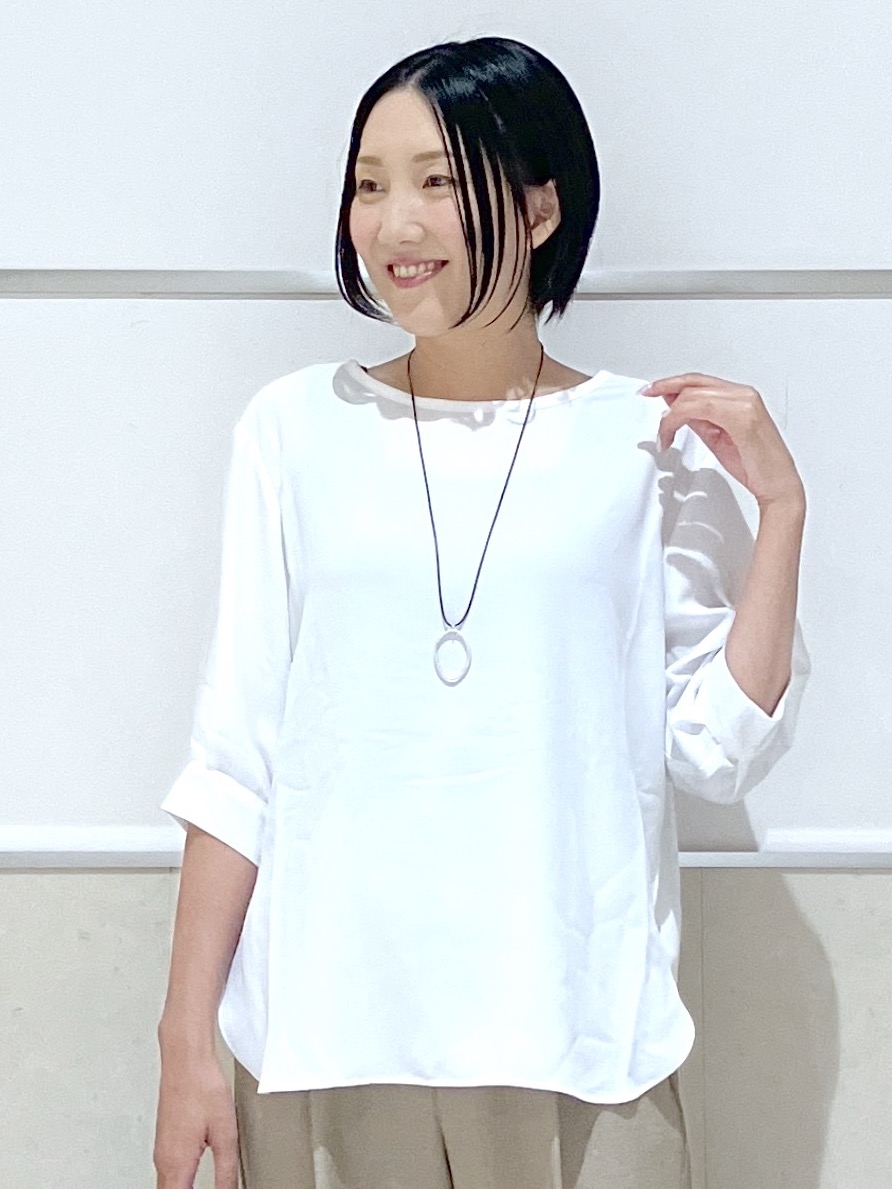 eriko さんの「Dessin｜ライトジョーゼットハーフスリーブブラウス」を使ったコーディネート