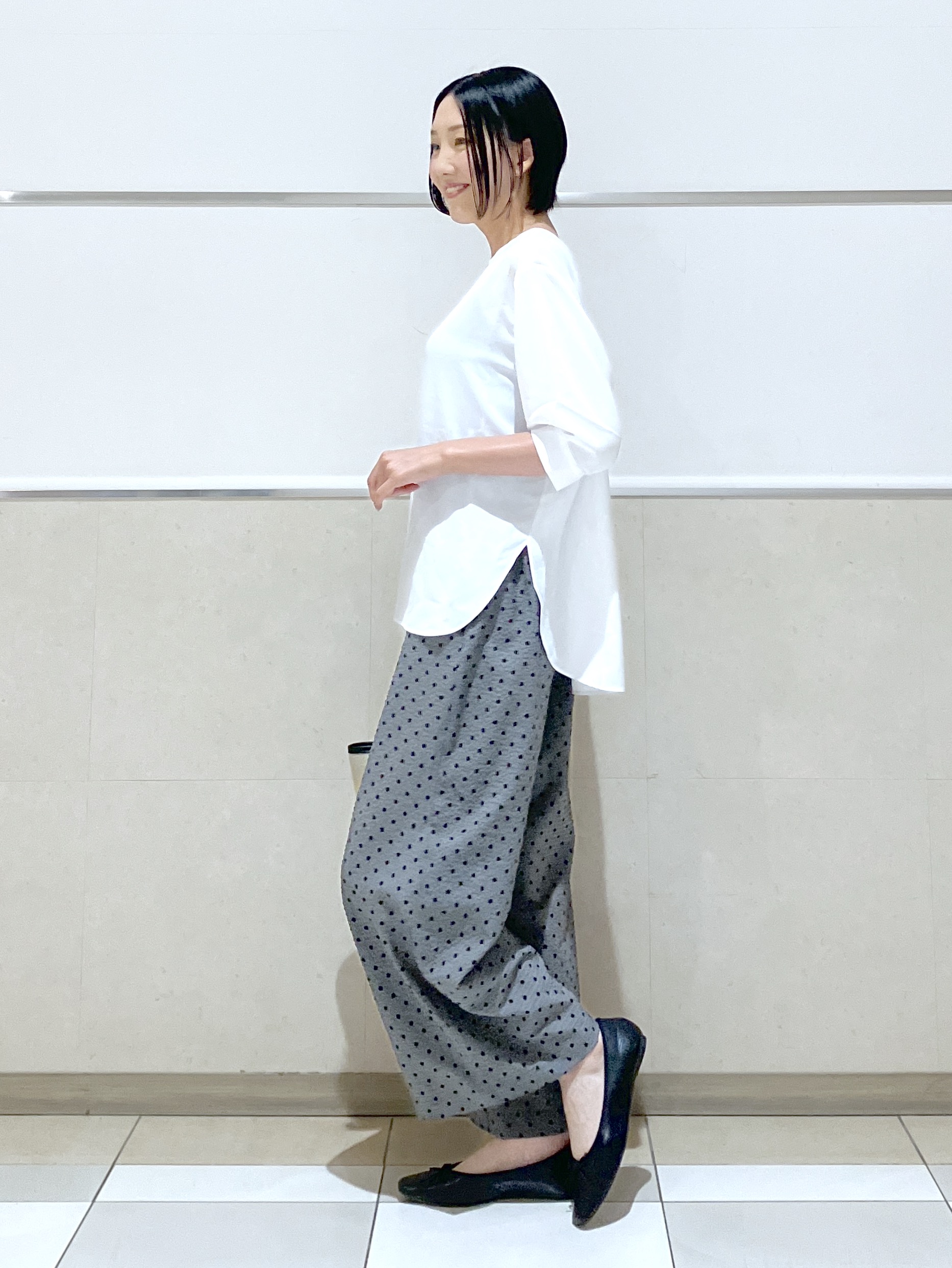 eriko さんの「Dessin｜ライトジョーゼットハーフスリーブブラウス」を使ったコーディネート