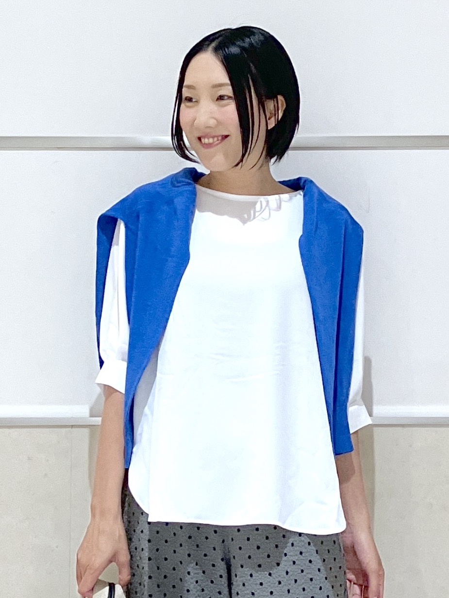 eriko さんの「Dessin｜ライトジョーゼットハーフスリーブブラウス」を使ったコーディネート
