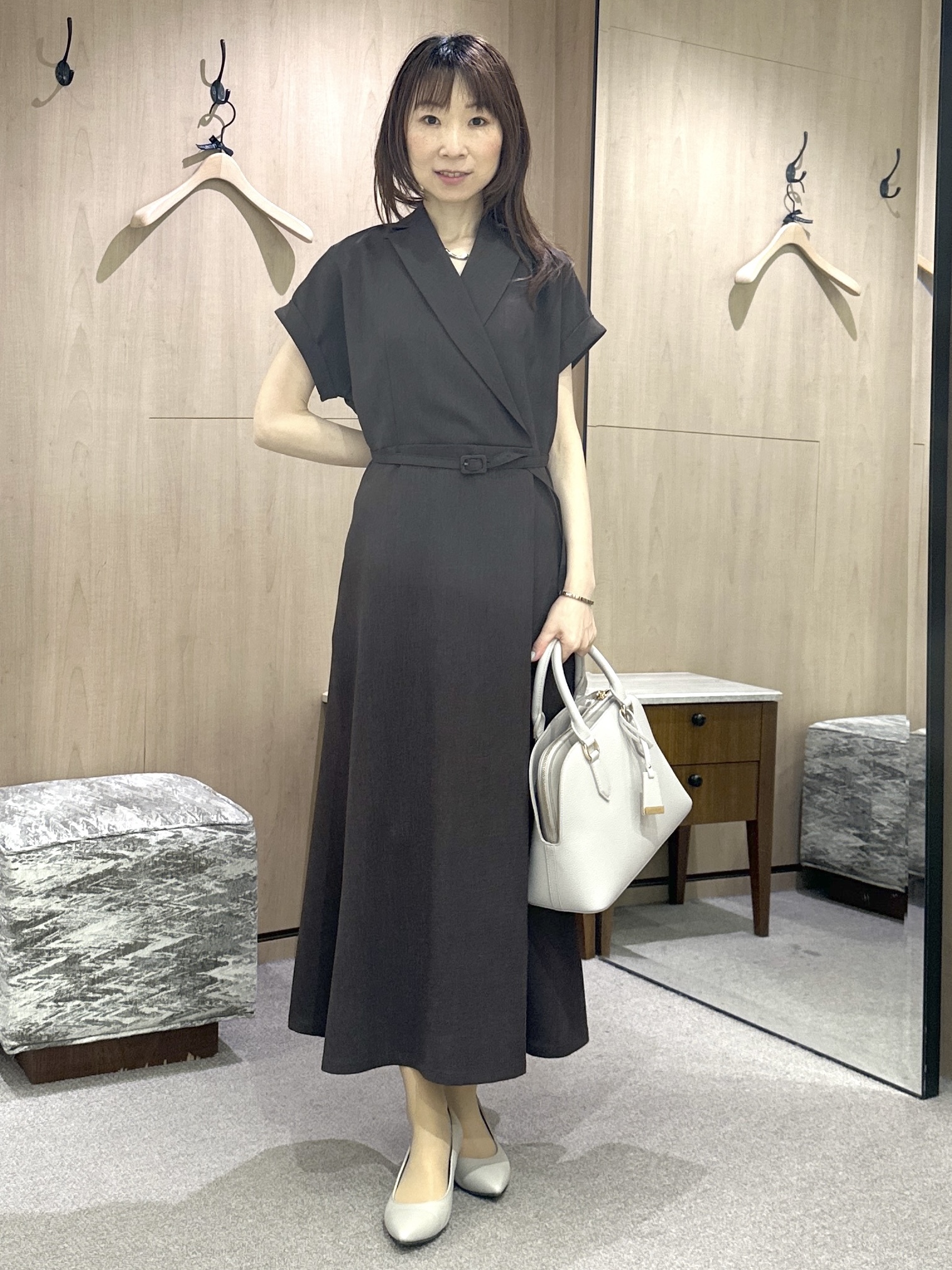 Miwaさんの「UNTITLED｜◆【アンサンブル可】ラメ混クルーネックカーディガン」を使ったコーディネート