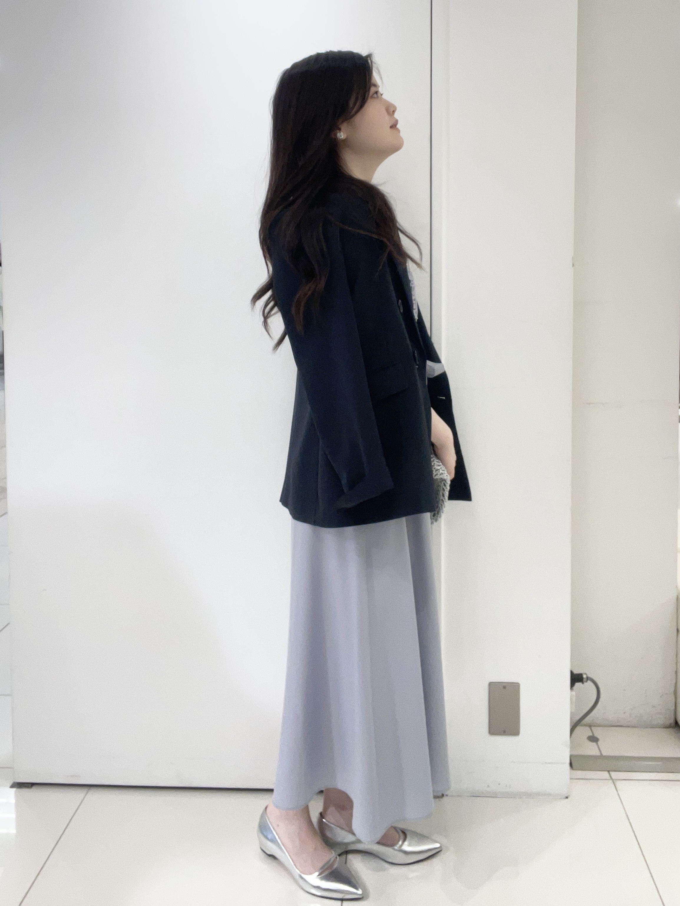 moeさんの「UNTITLED｜【新色追加/セットアップ可】エアリー ダブルブレストジャケット」を使ったコーディネート