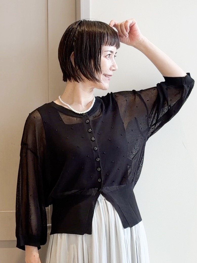 yamakoさんの「grove｜シアードットカーディガン」を使ったコーディネート