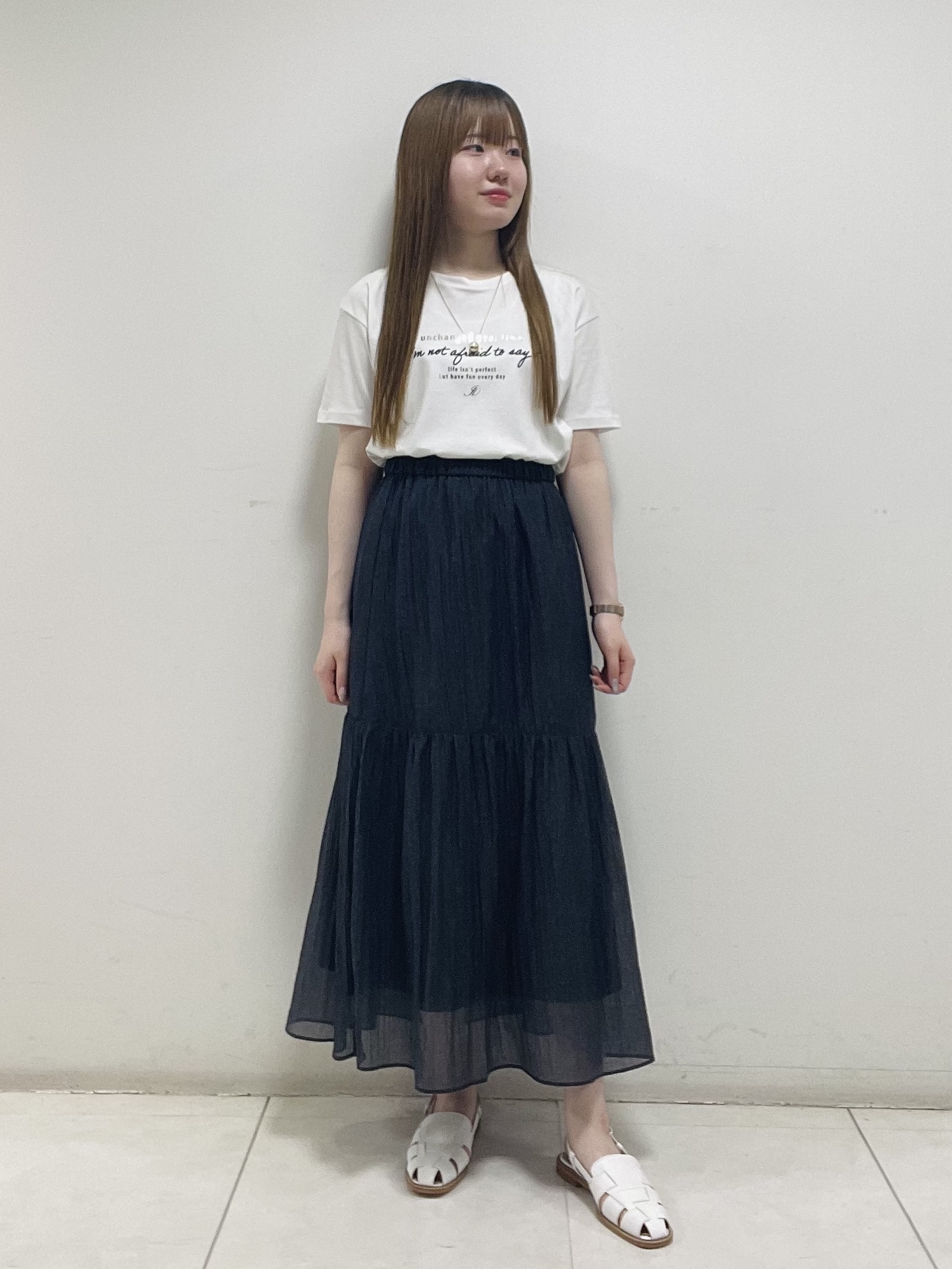 mさんの「INDIVI｜【トレンド／2WAY】裾ドロスト付きシアーブラウスブルゾン」を使ったコーディネート