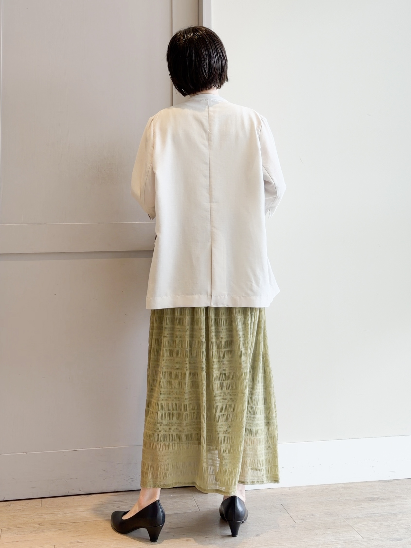 yamakoさんの「grove｜【洗濯機OK/ひんやり】軽く羽織れるハーフスリーブジャケット」を使ったコーディネート