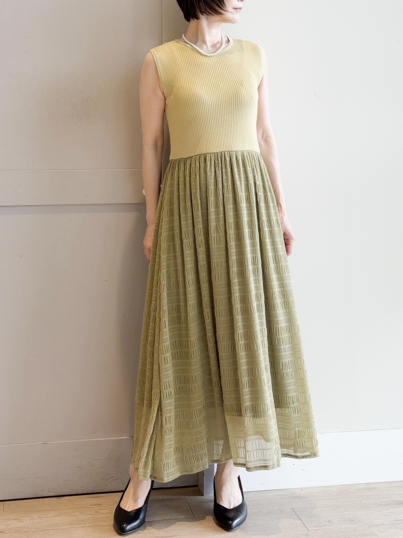 yamakoさんの「grove｜【洗濯機OK/ひんやり】軽く羽織れるハーフスリーブジャケット」を使ったコーディネート