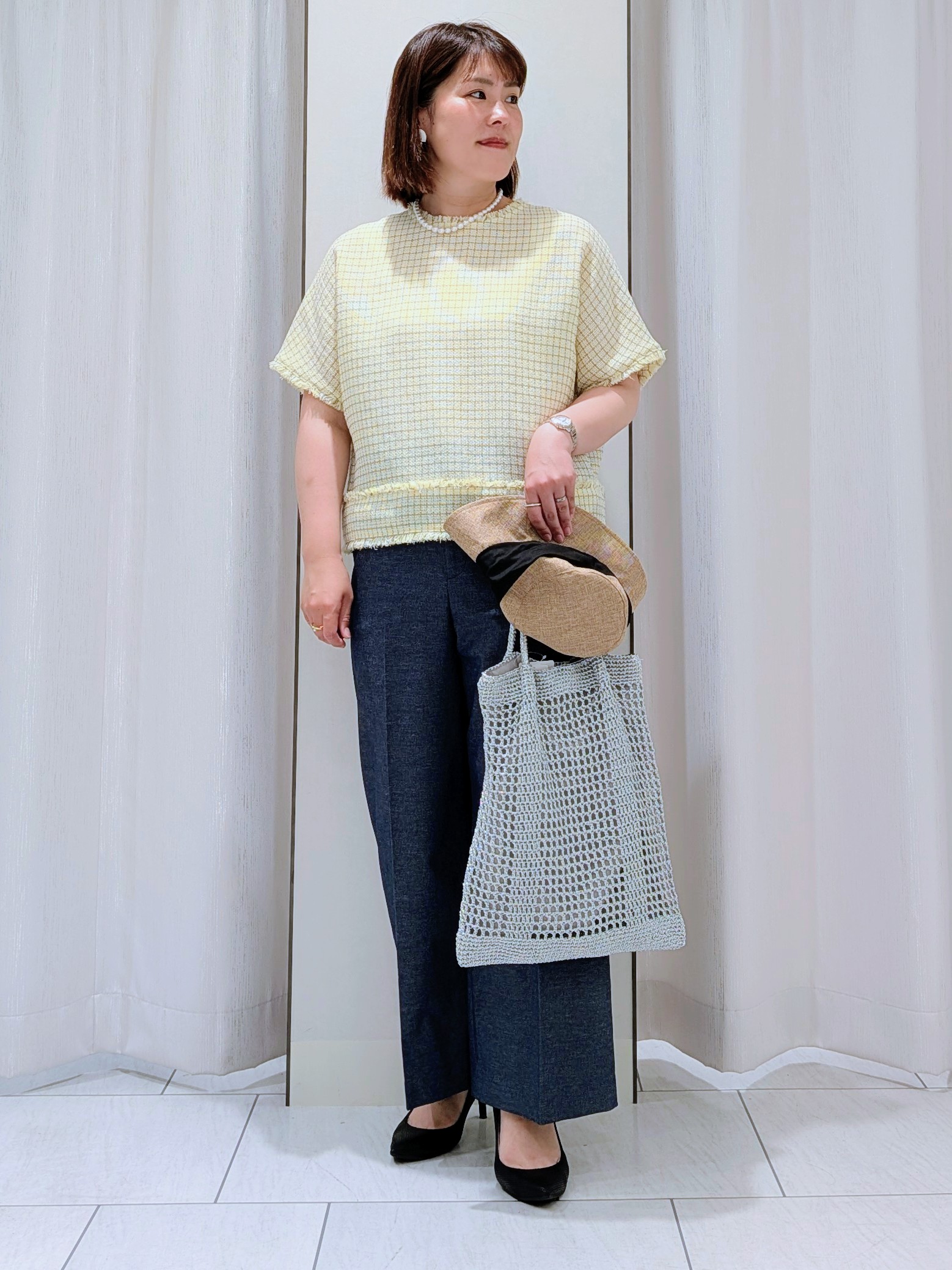 Onumaさんの「UNTITLED｜◆ファンシーツイードブラウス」を使ったコーディネート