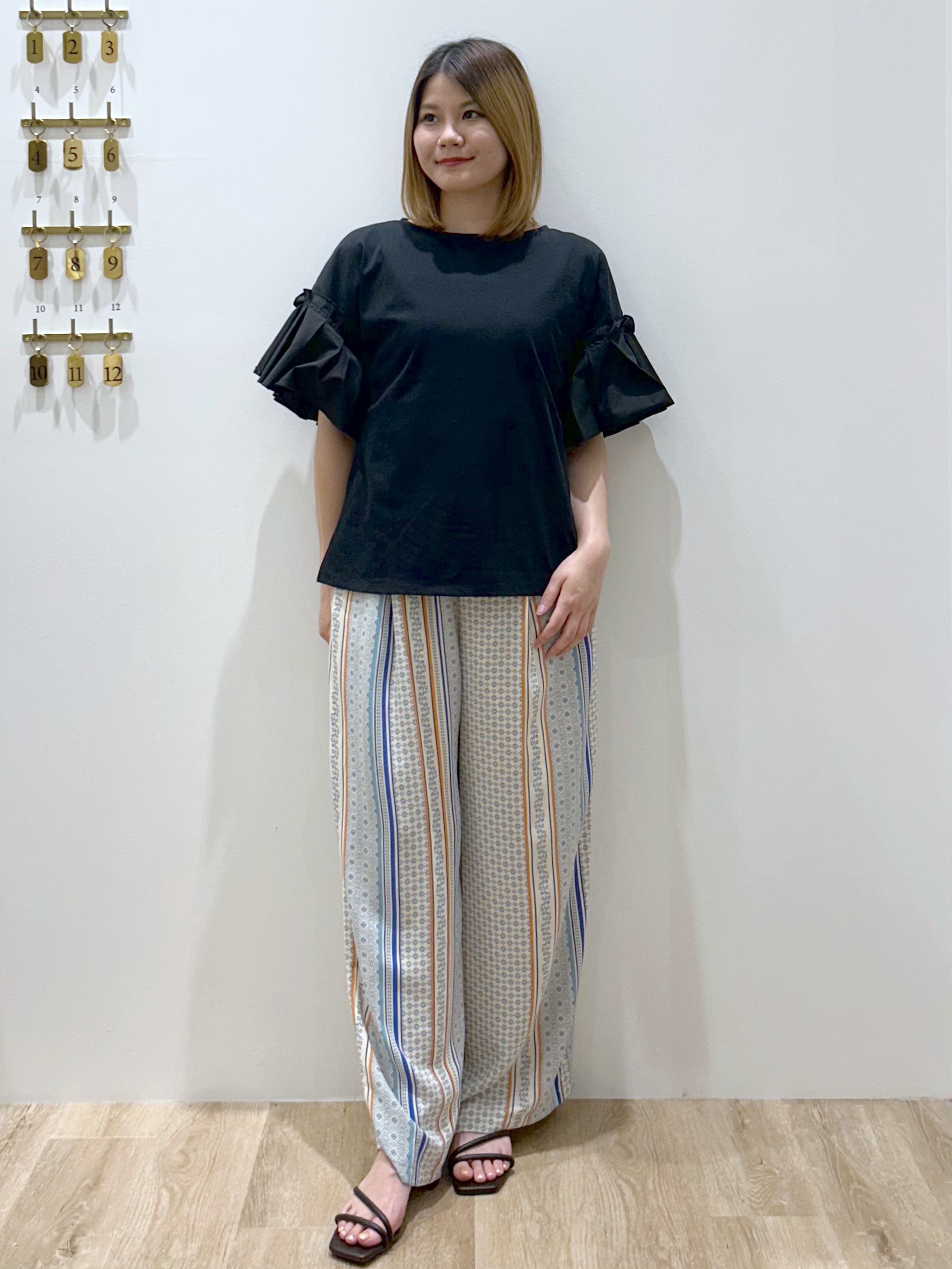suzukaさんの「OPAQUE.CLIP｜【接触冷感】タックスリーブカットソー《洗濯機OK》」を使ったコーディネート