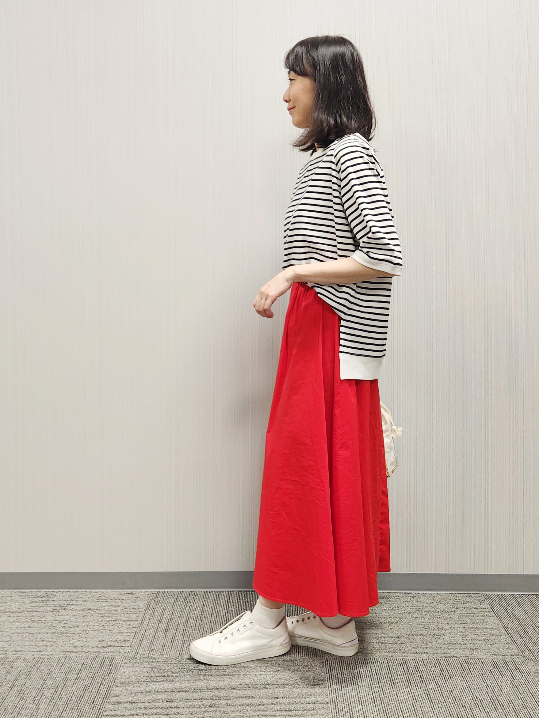 naraさんの「Dessin｜【UVカット/接触冷感】フォルムカットソー5分袖」を使ったコーディネート