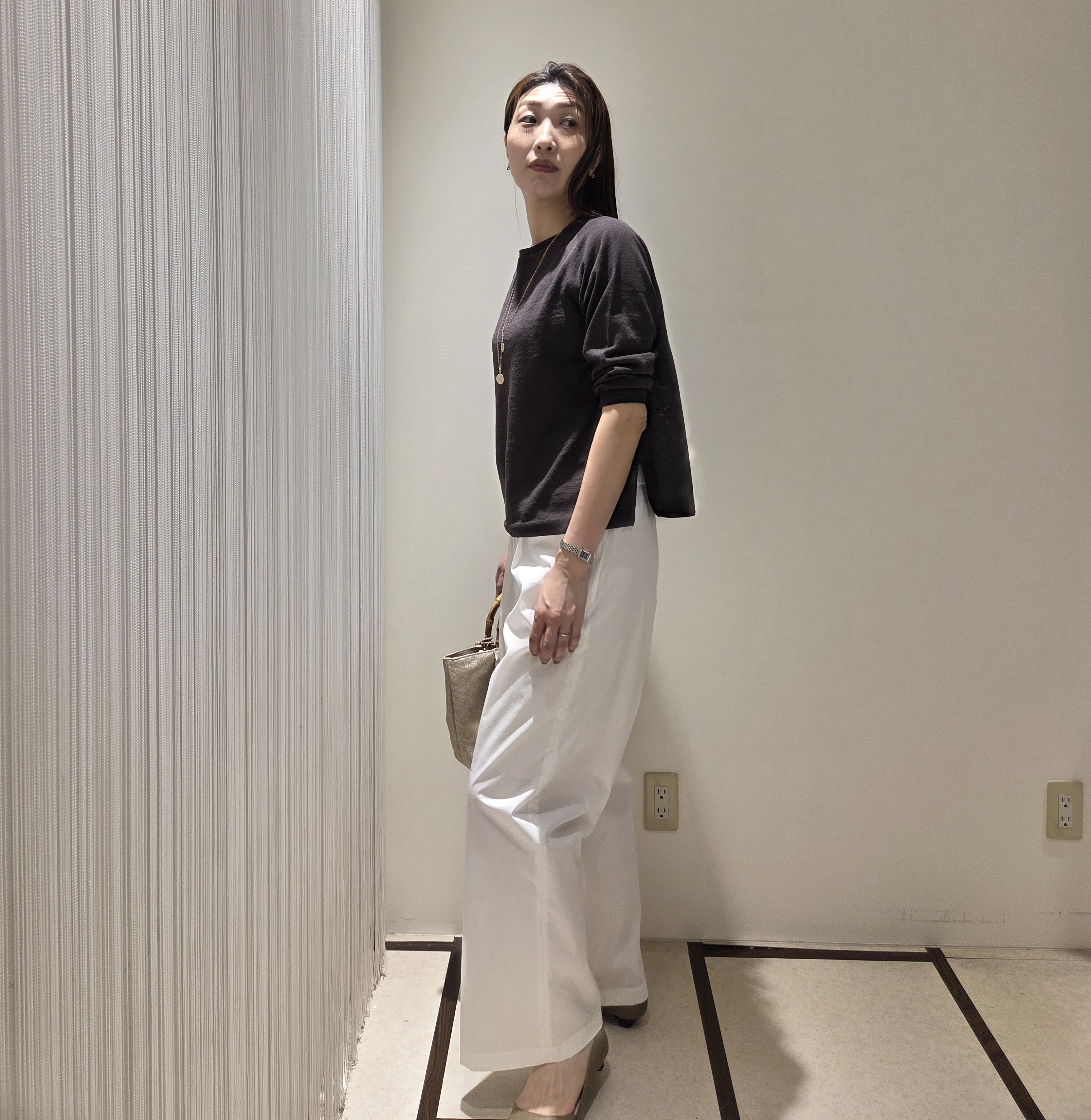 MATSUさんの「UNTITLED｜【ゆったり/リラクシー】リネンボートネックプルオーバー」を使ったコーディネート