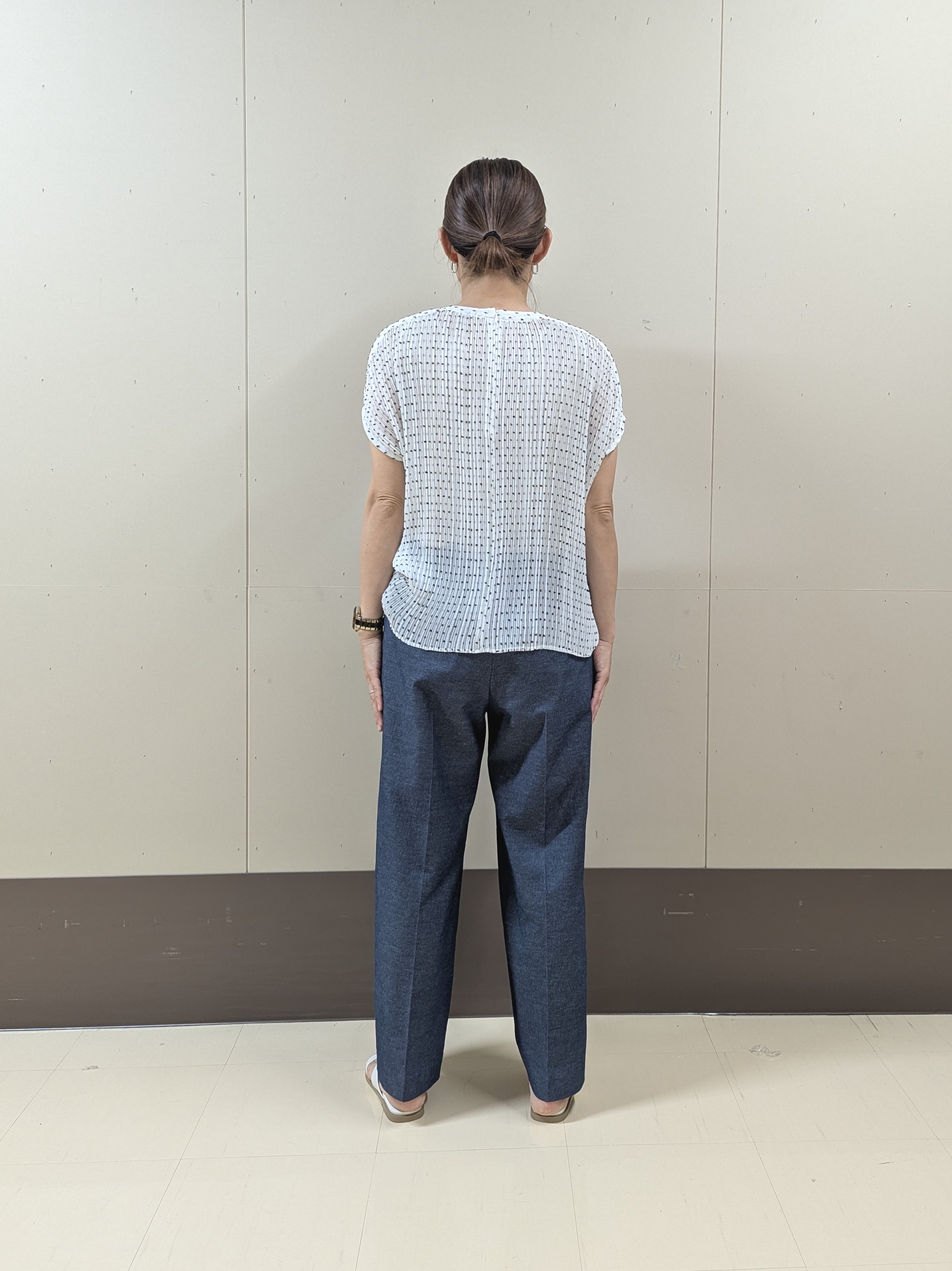 sachiさんの「UNTITLED｜【1枚で着映える】ドットジャガードブラウス」を使ったコーディネート