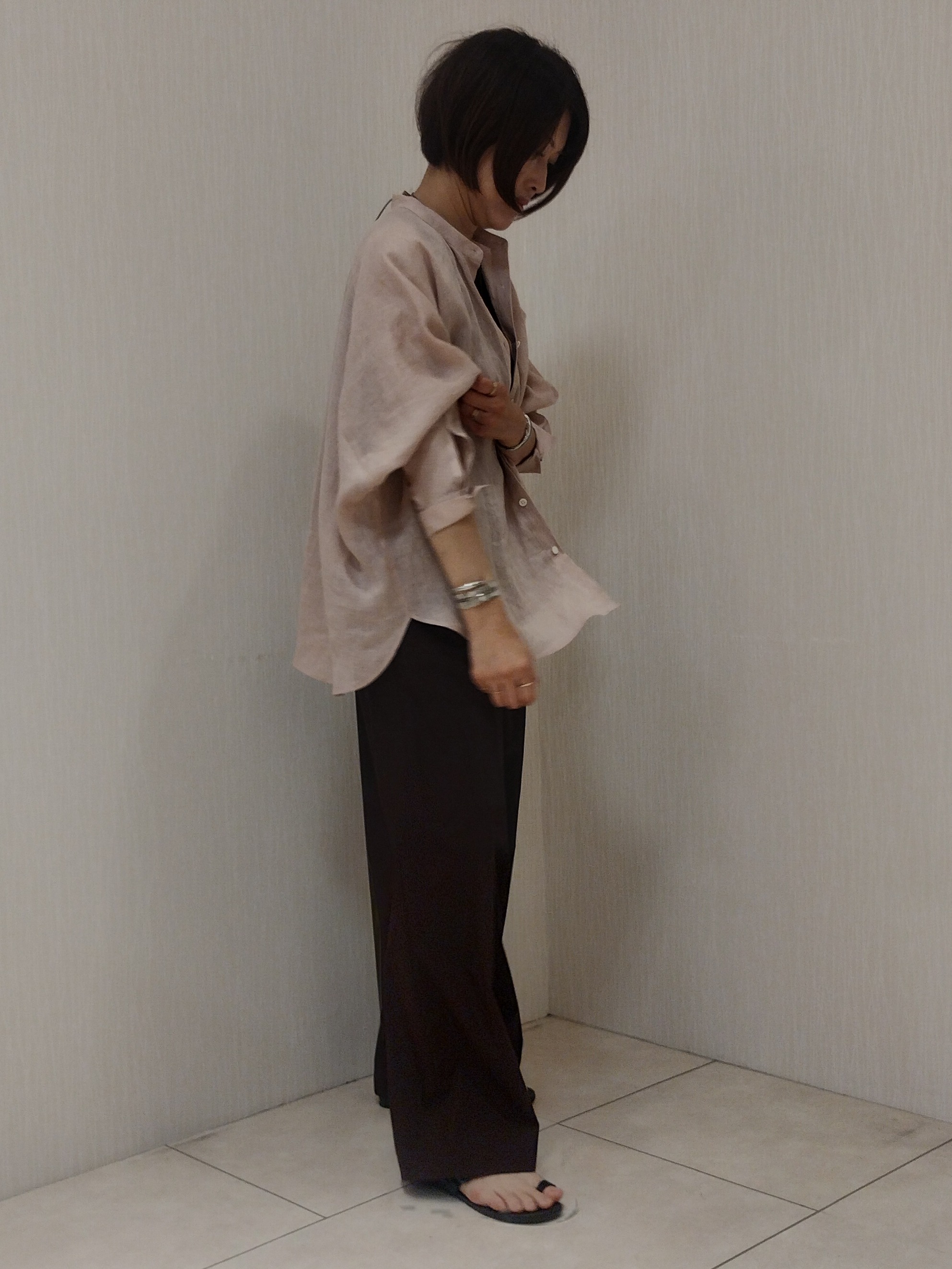 u&minus;macoさんの「UNTITLED｜【麻100】リネンドルマンシャツ」を使ったコーディネート