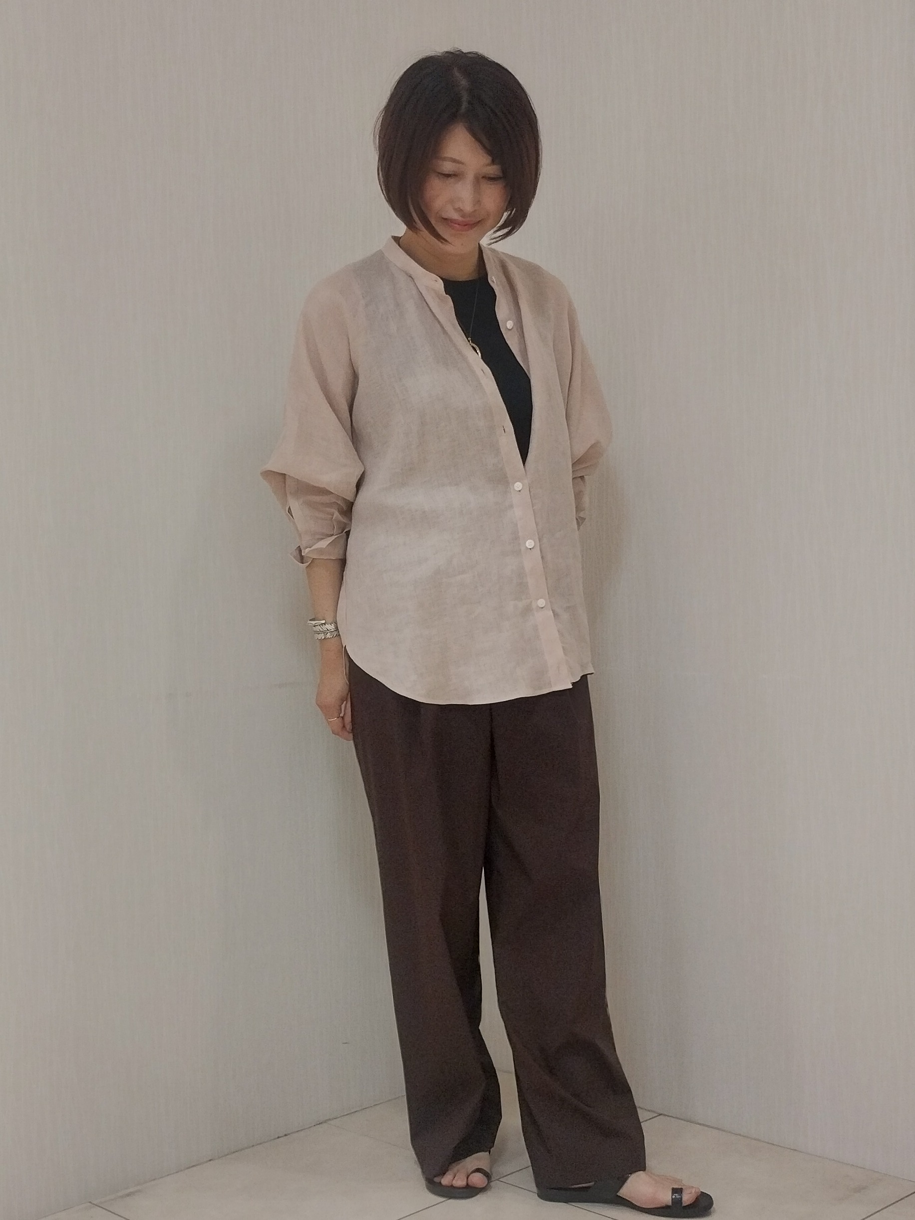 u&minus;macoさんの「UNTITLED｜【麻100】リネンドルマンシャツ」を使ったコーディネート