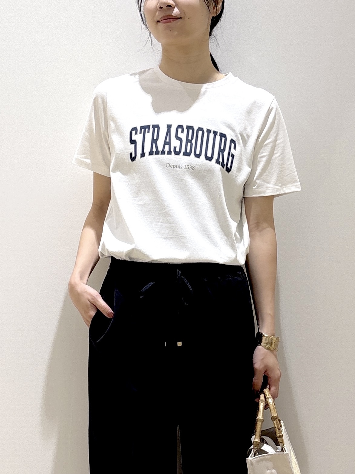 sachikoさんの「OPAQUE.CLIP｜アソートロゴTシャツ【洗濯機OK】」を使ったコーディネート