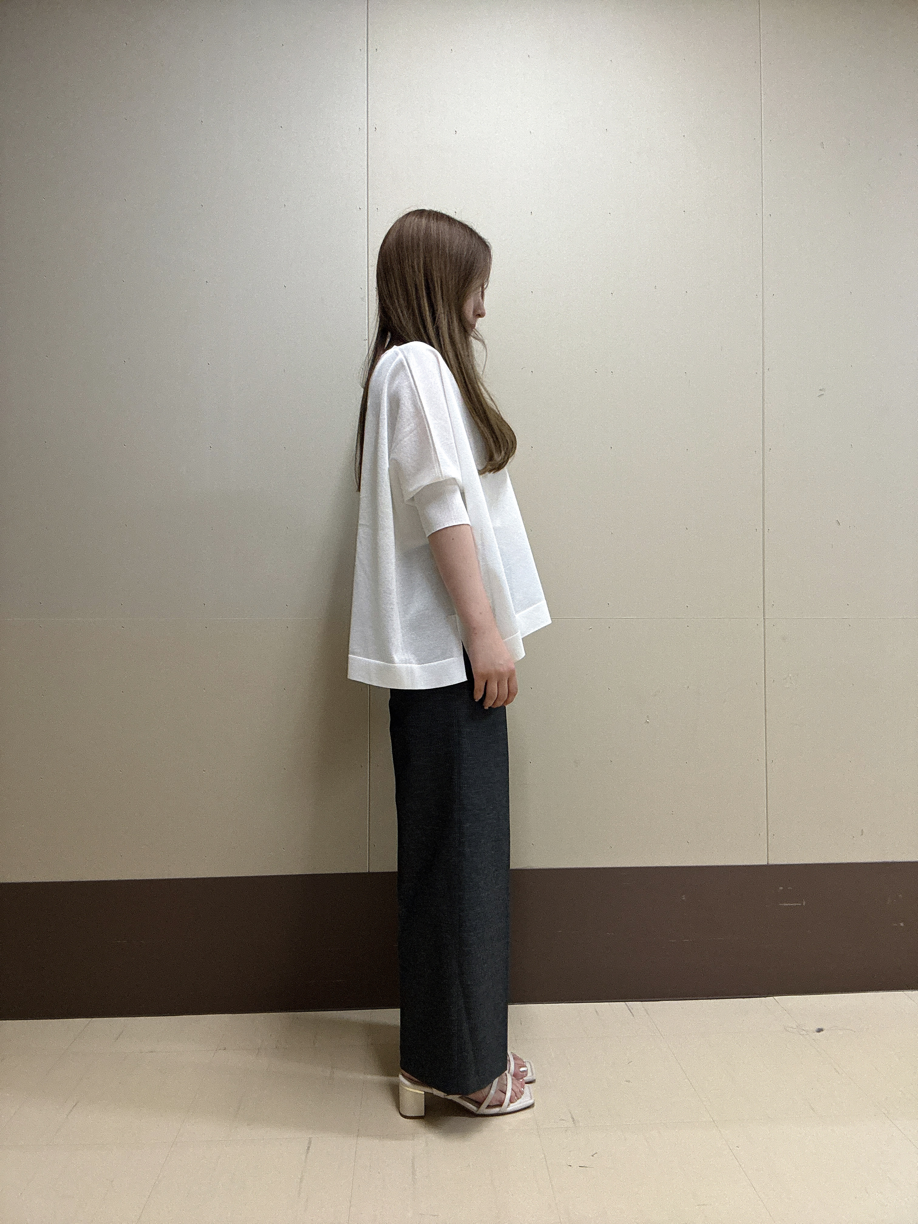 rimaさんの「UNTITLED｜【アンサンブル可/洗える】シアーレーヨンニット」を使ったコーディネート