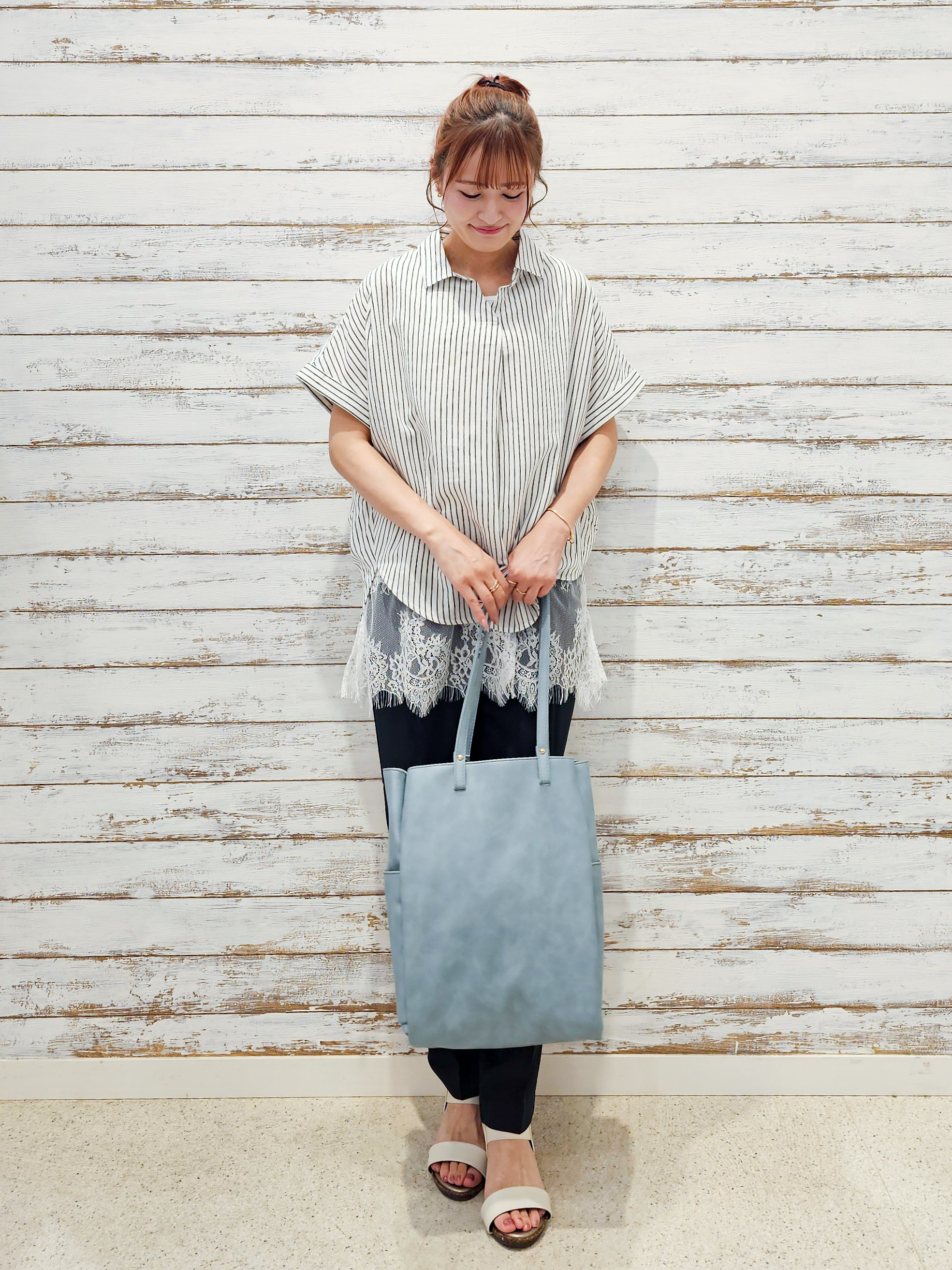 ゆゆさんの「SHOO･LA･RUE｜【UV/吸水速乾/抗菌防臭】インせず着られる フレンチリネンスキッパーシャツ」を使ったコーディネート