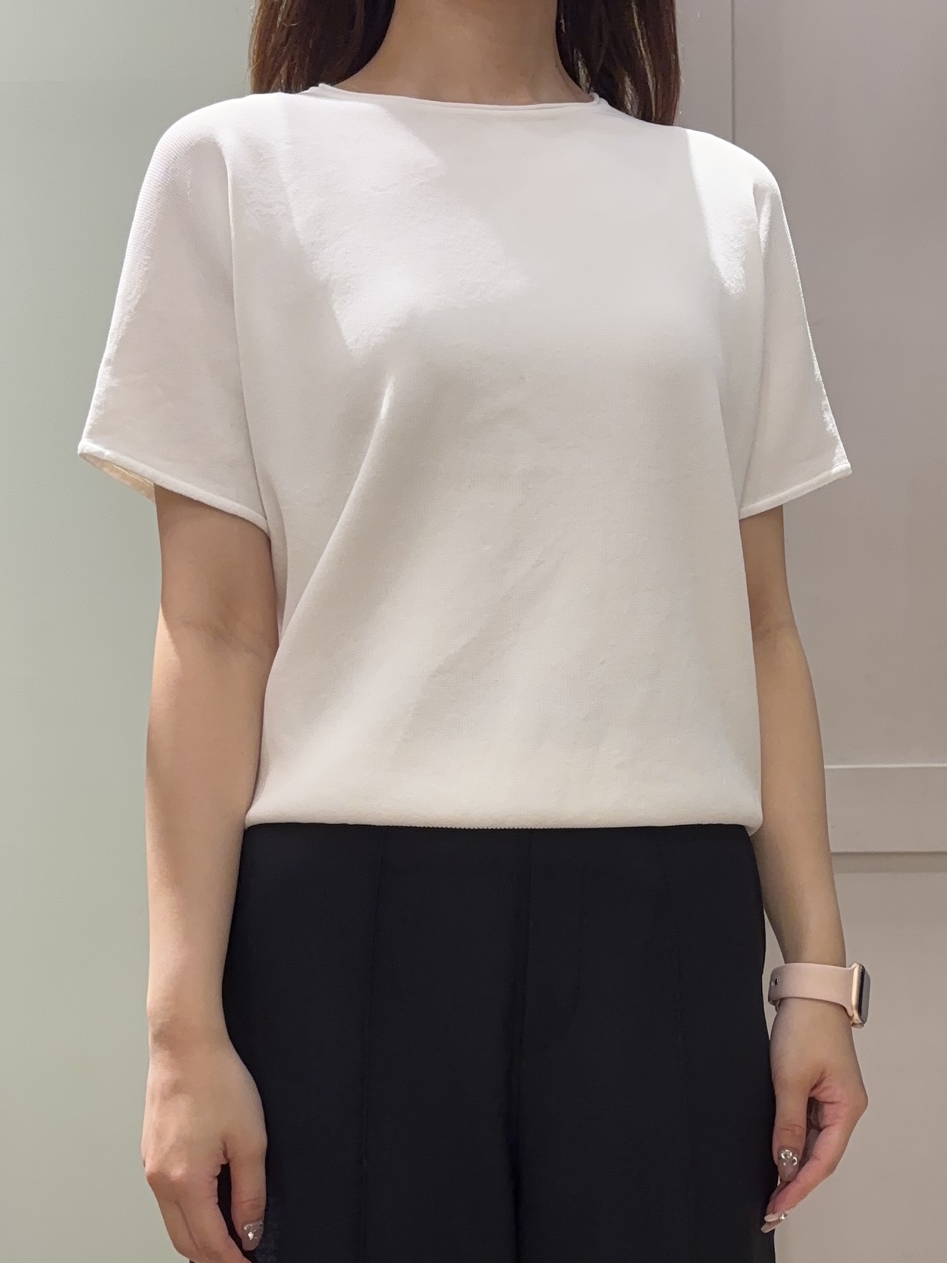 しばみさんの「grove｜【シリーズ累計36万枚！名品ニット】やわらかドライタッチ ドルマンニット」を使ったコーディネート