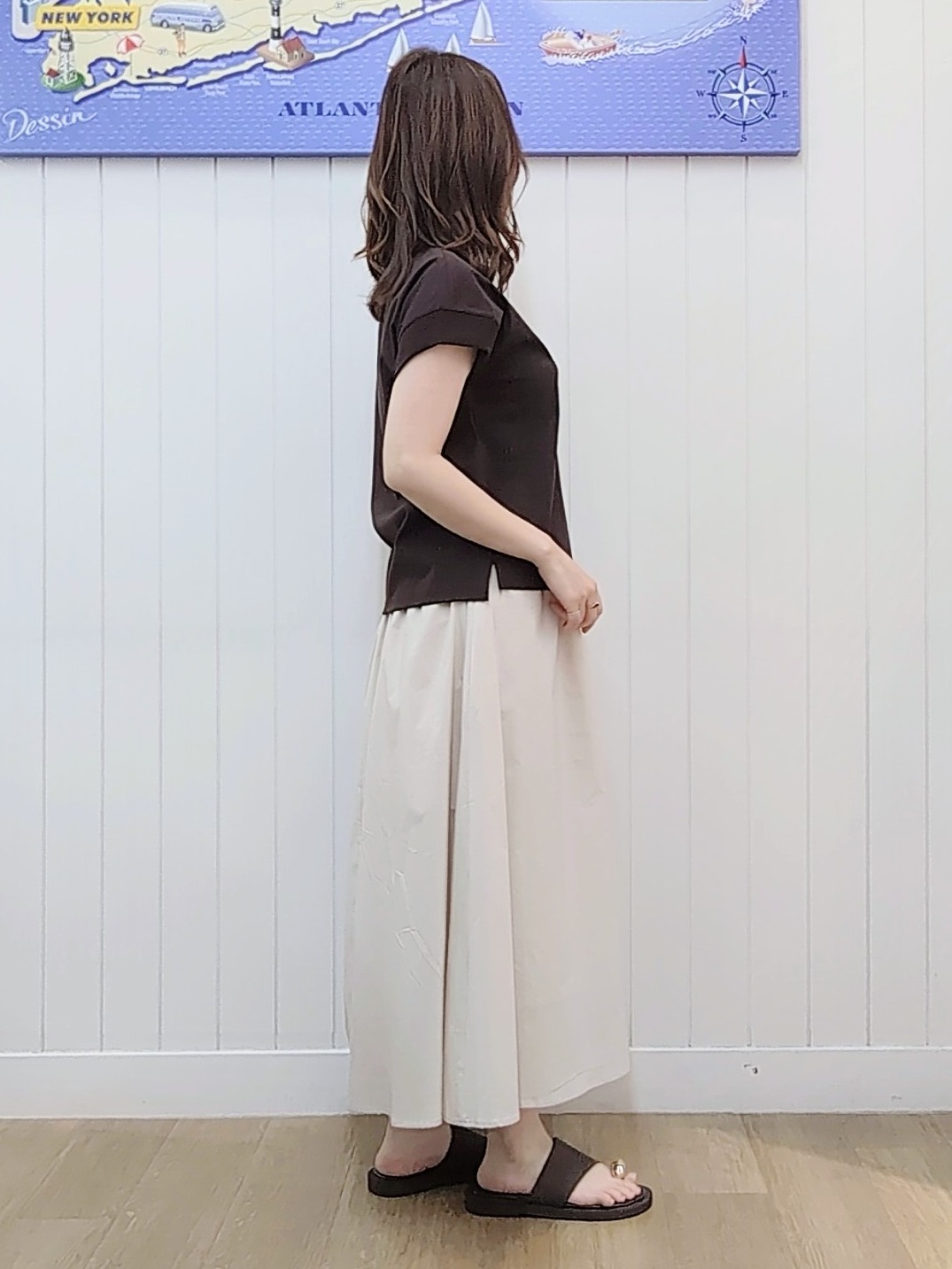 itoさんの「Dessin｜【UVカット/接触冷感】美光沢カットソー」を使ったコーディネート