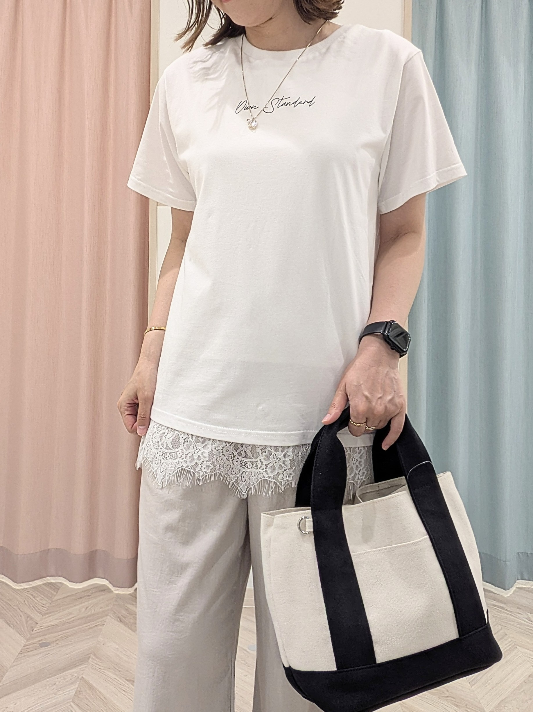 miyuさんの「SHOO･LA･RUE｜【高レビュー/洗濯機可/セットアップ可】軽凛(かろりん) 半袖ジャケット」を使ったコーディネート