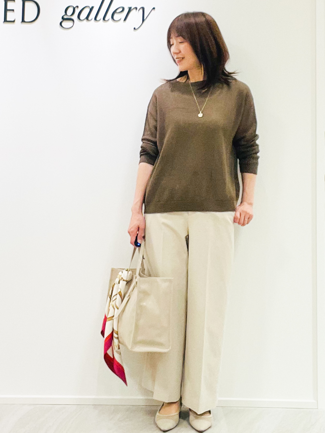 めいさんの「UNTITLED｜◆シアーメッシュニット」を使ったコーディネート