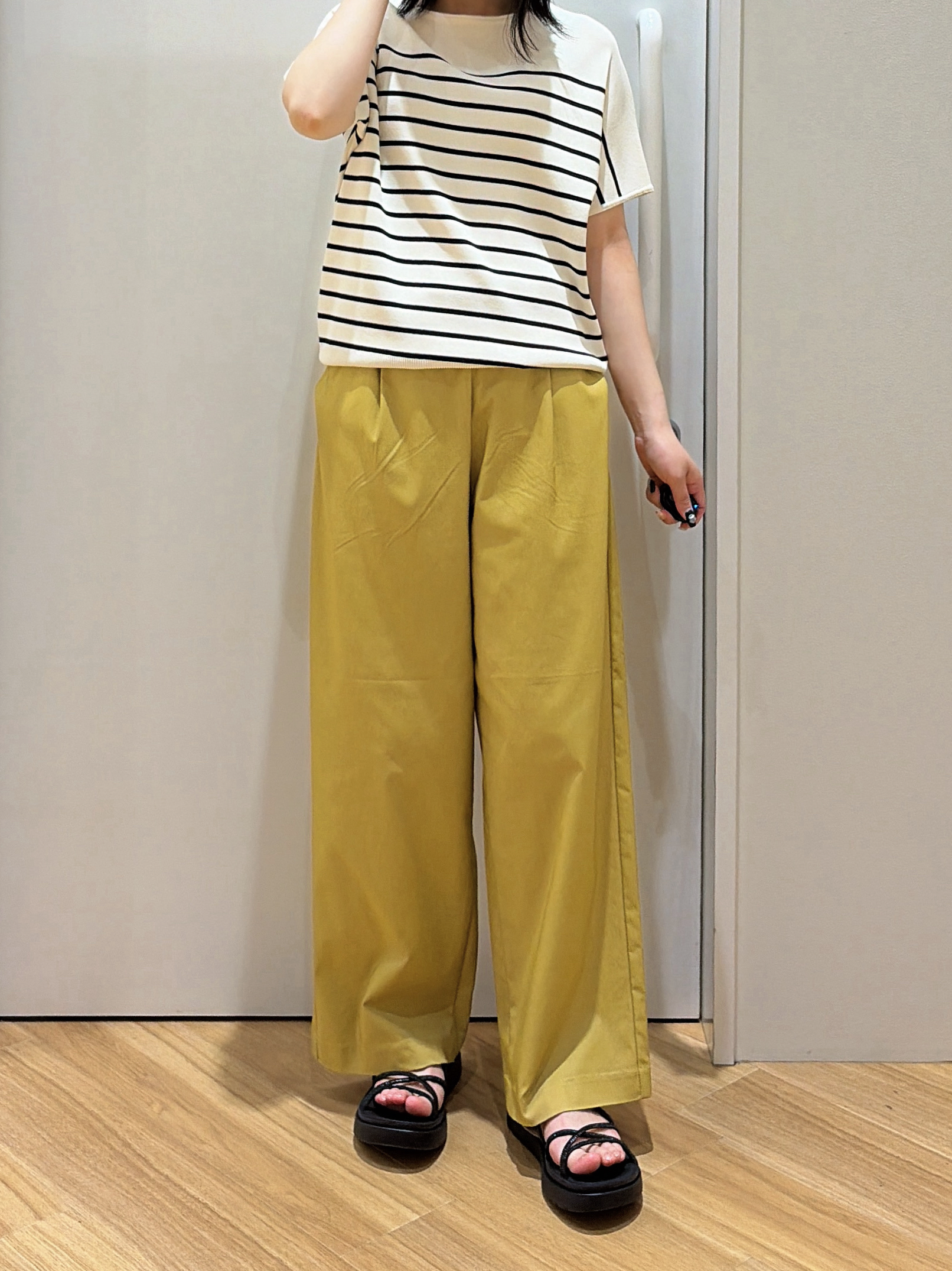 kanonさんの「grove｜【シリーズ累計36万枚！名品ニット】やわらかドライタッチ ドルマンニット」を使ったコーディネート