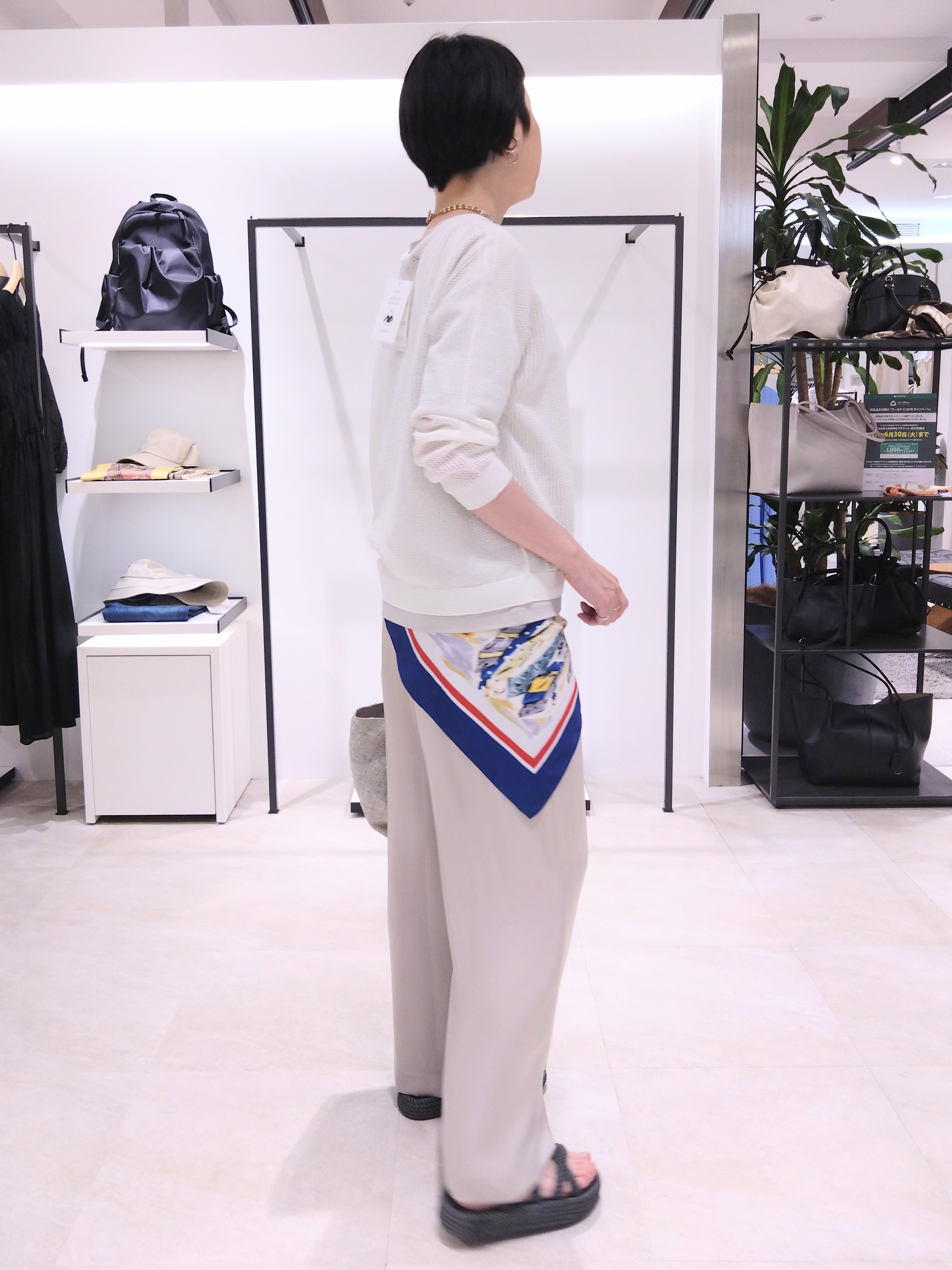 まちこさんの「UNTITLED｜◆シアーメッシュニット」を使ったコーディネート