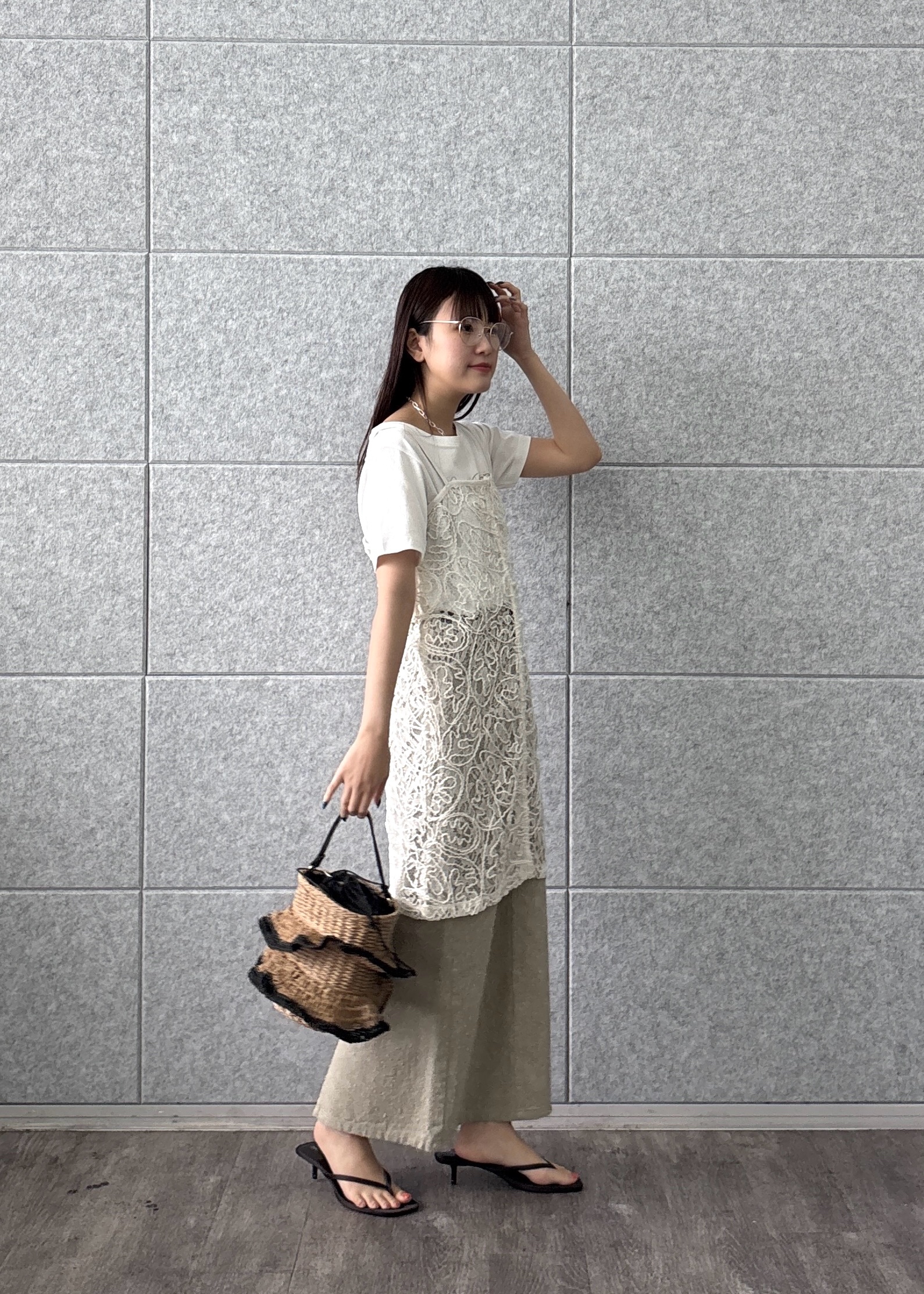 Renoさんの「INDIVI｜3DプリントロゴTシャツ【再入荷】」を使ったコーディネート
