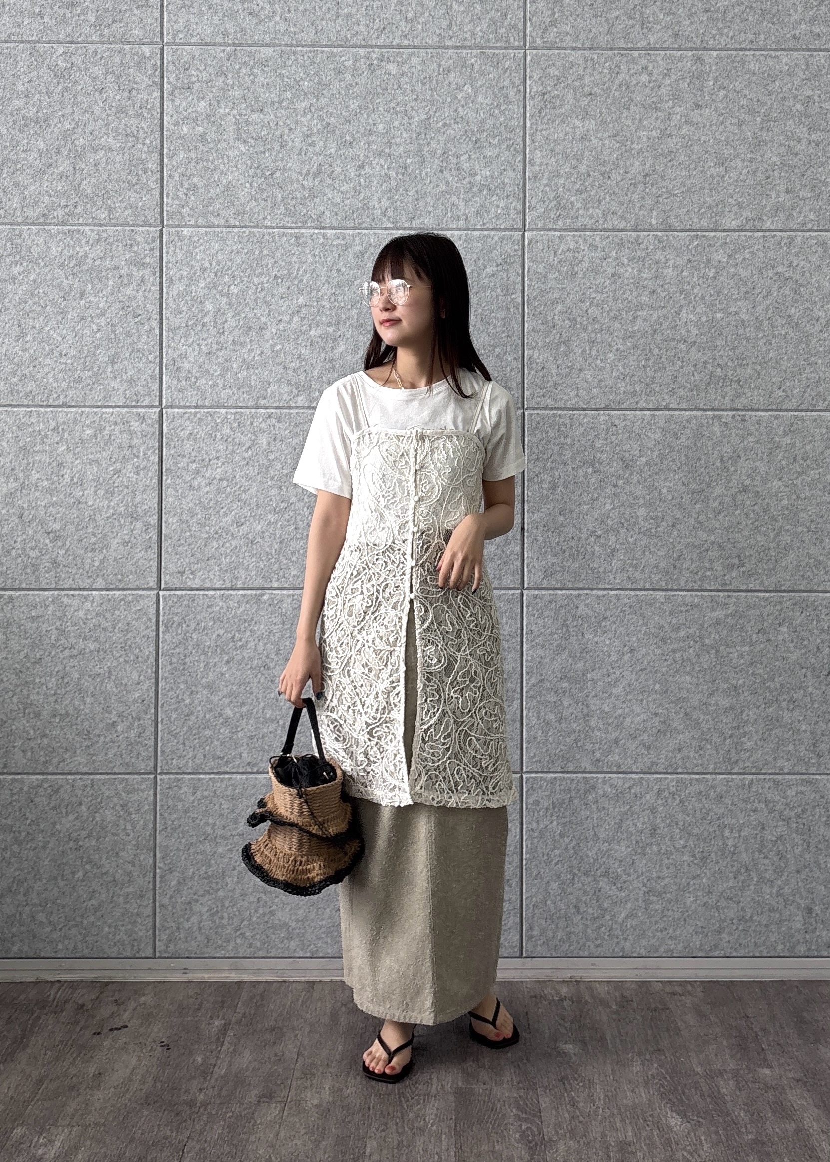 Renoさんの「INDIVI｜3DプリントロゴTシャツ【再入荷】」を使ったコーディネート