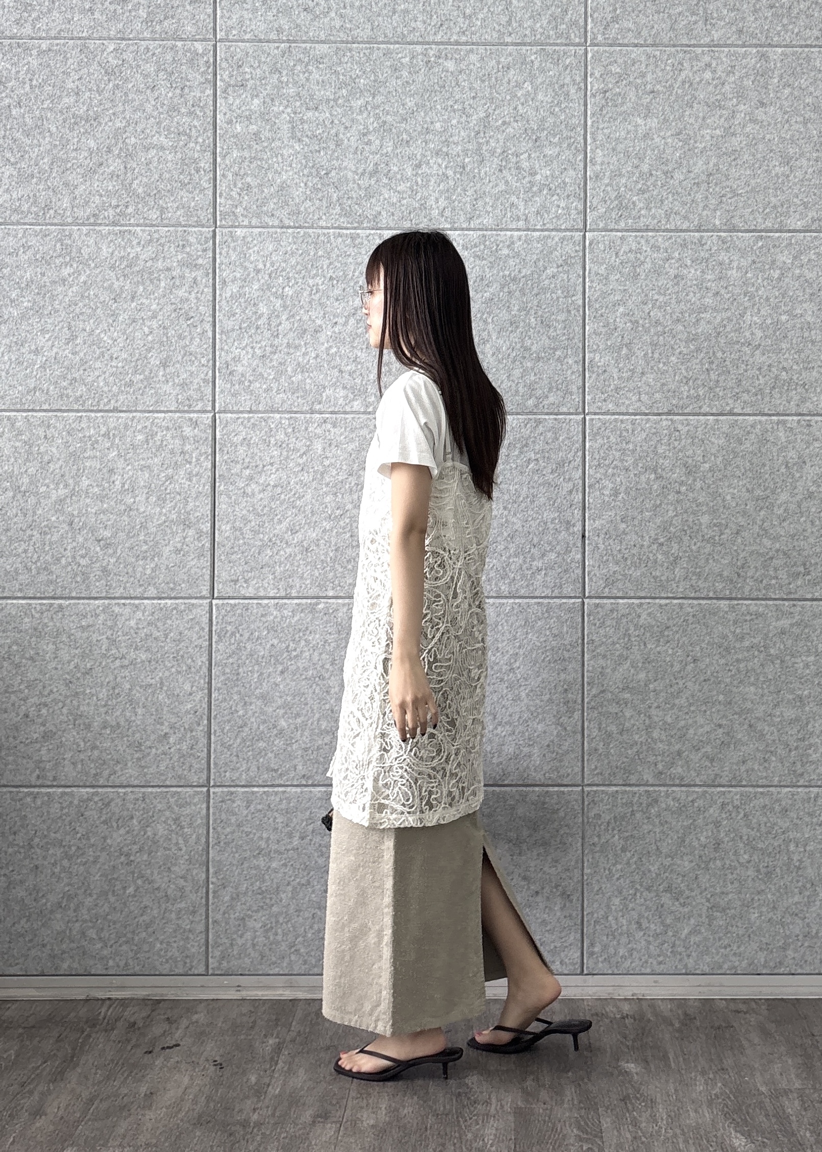 Renoさんの「INDIVI｜3DプリントロゴTシャツ【再入荷】」を使ったコーディネート