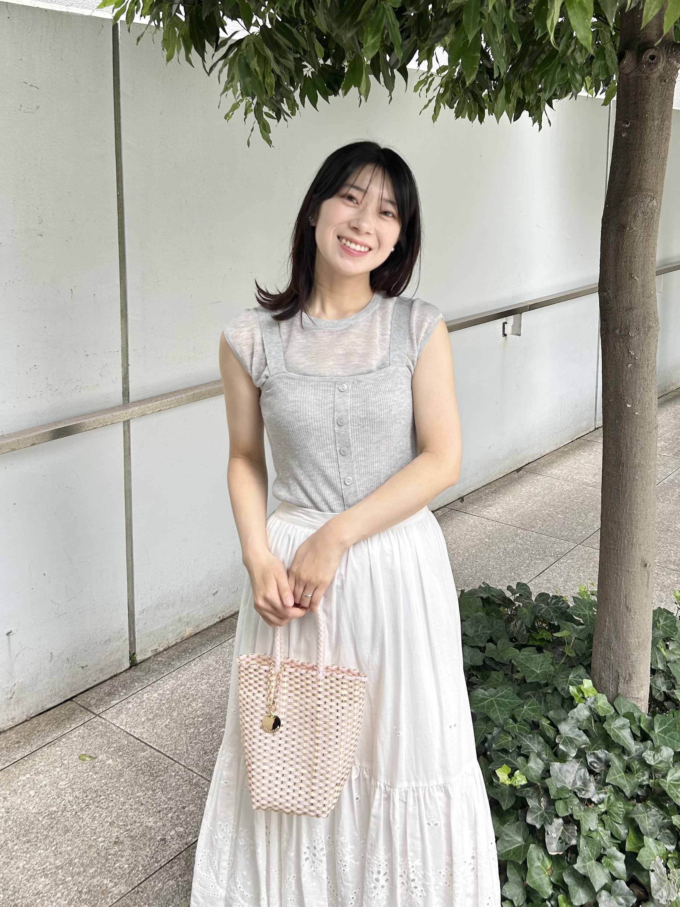 RINAさんの「index｜シアーペプラムキャミSET【洗濯機OK】」を使ったコーディネート