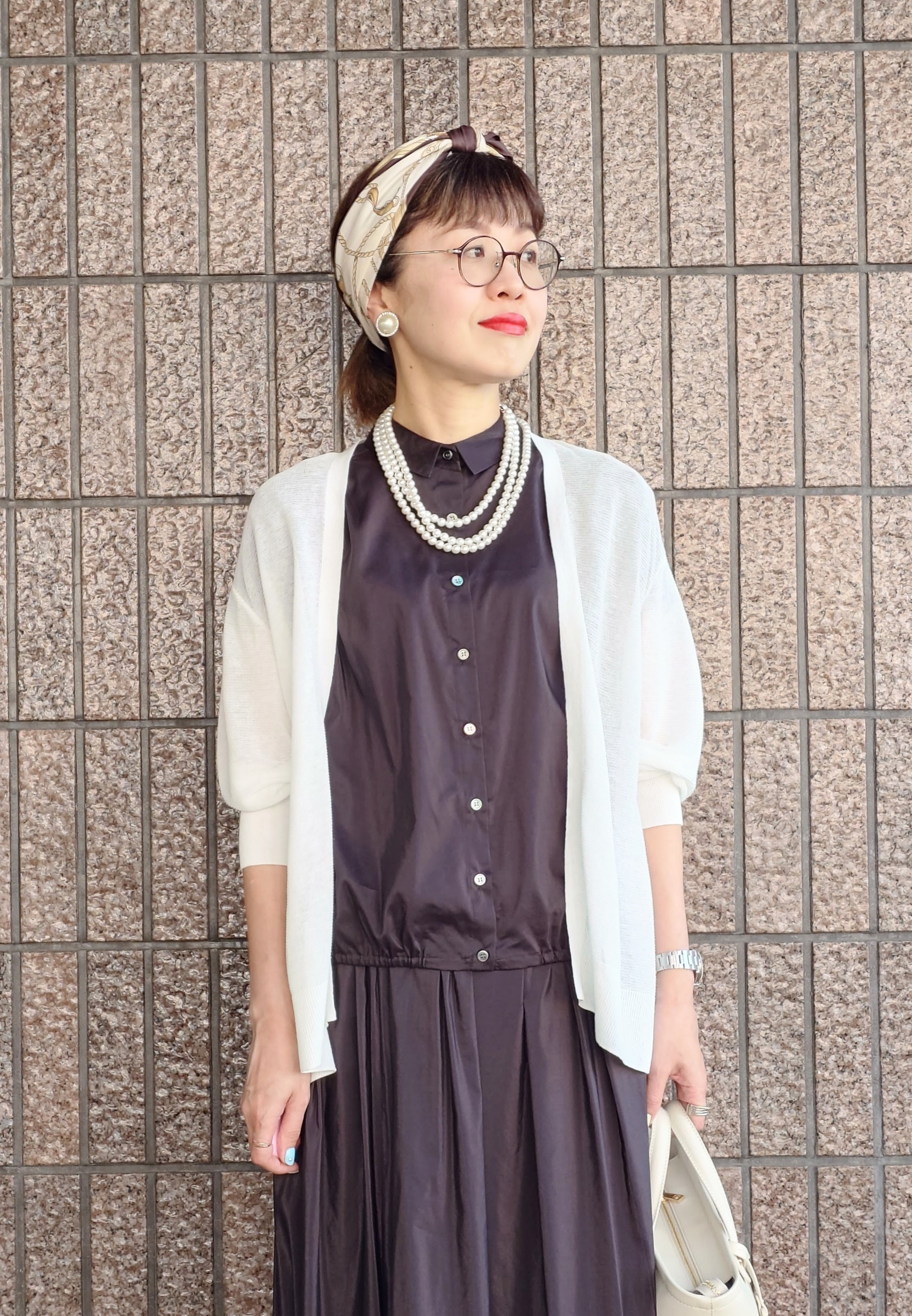 MUTSUKOさんの「UNTITLED｜【日除け・冷房対策に】コットンリネンカーディガン」を使ったコーディネート