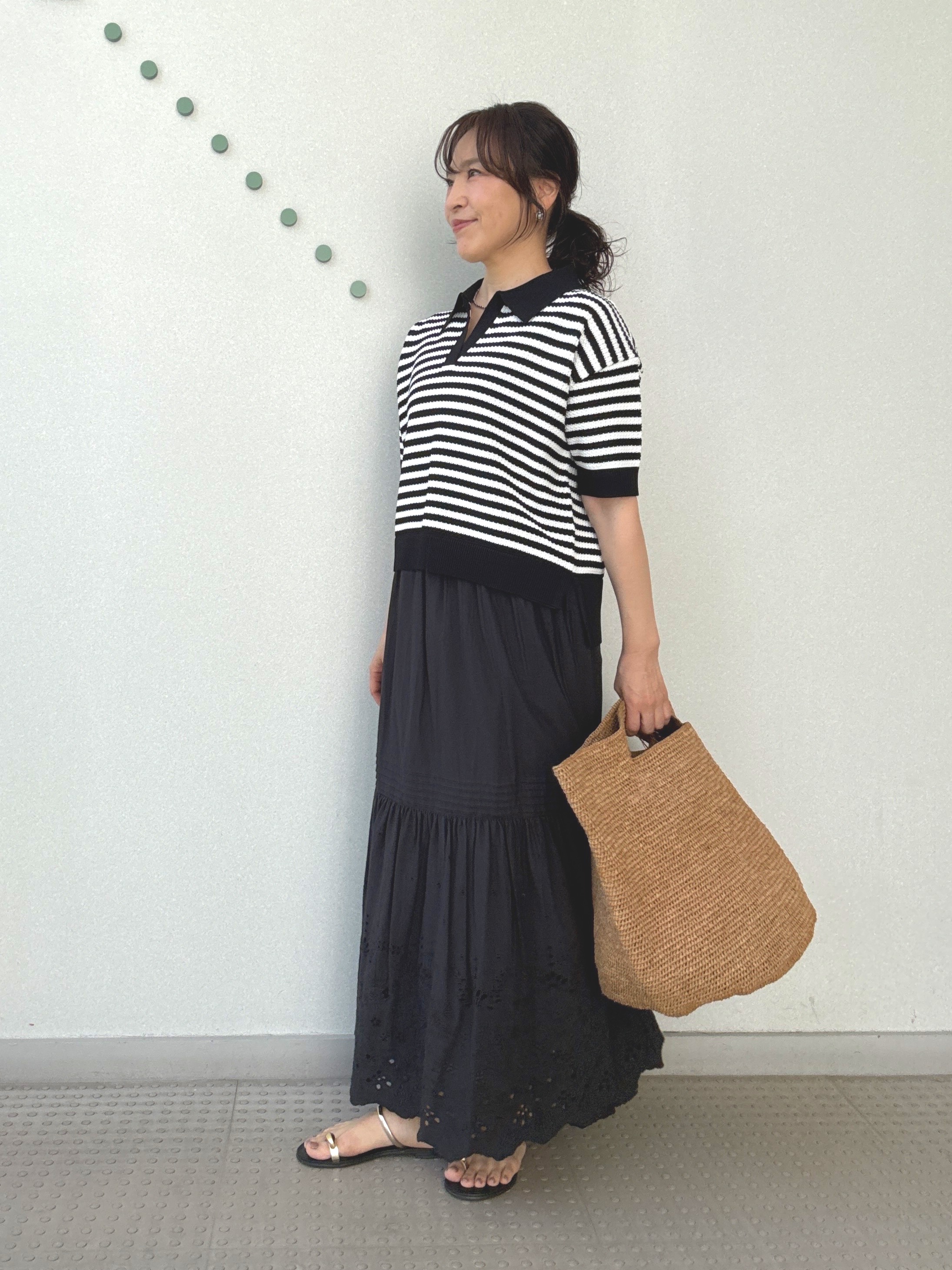 kawamuraさんの「DRESSTERIOR｜ウォッシャブルエンブロイダリースカート」を使ったコーディネート