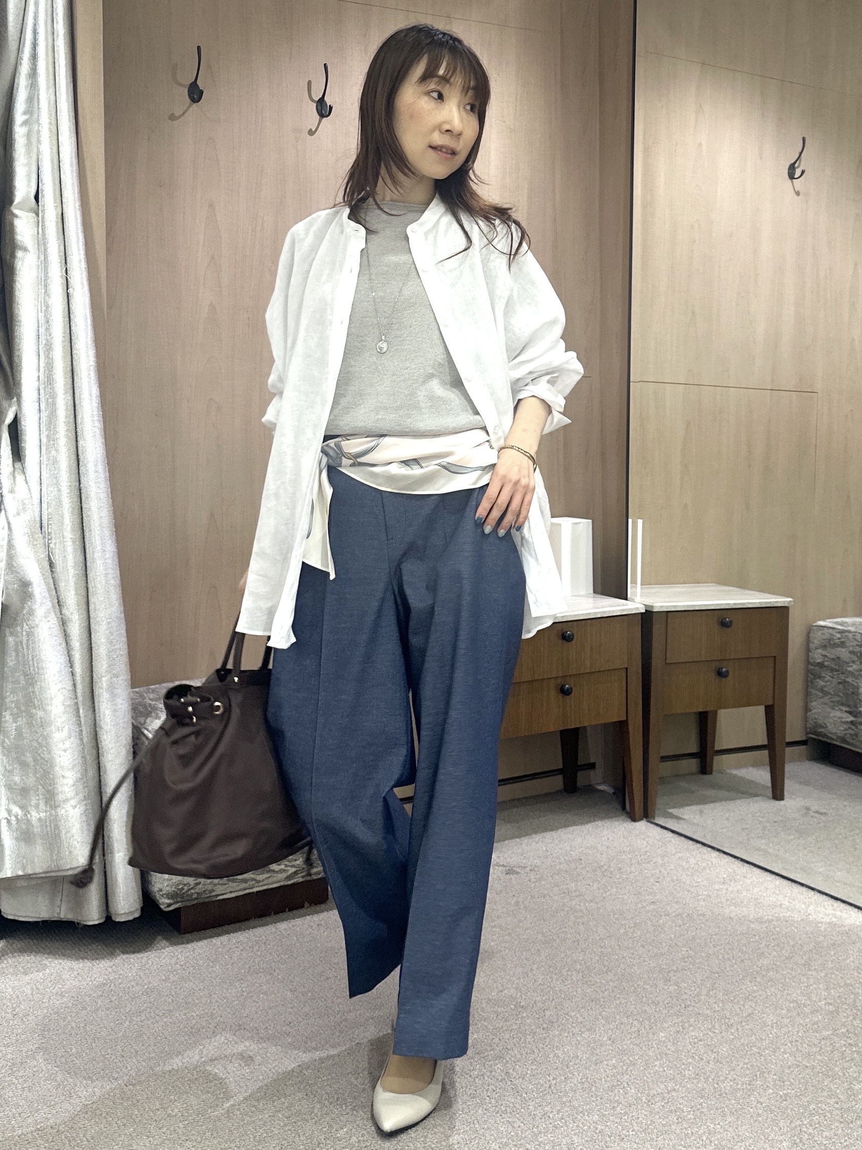 Miwaさんの「UNTITLED｜【麻100】リネンドルマンシャツ」を使ったコーディネート