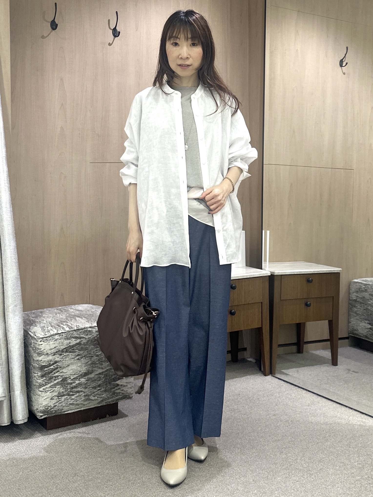 Miwaさんの「UNTITLED｜【麻100】リネンドルマンシャツ」を使ったコーディネート