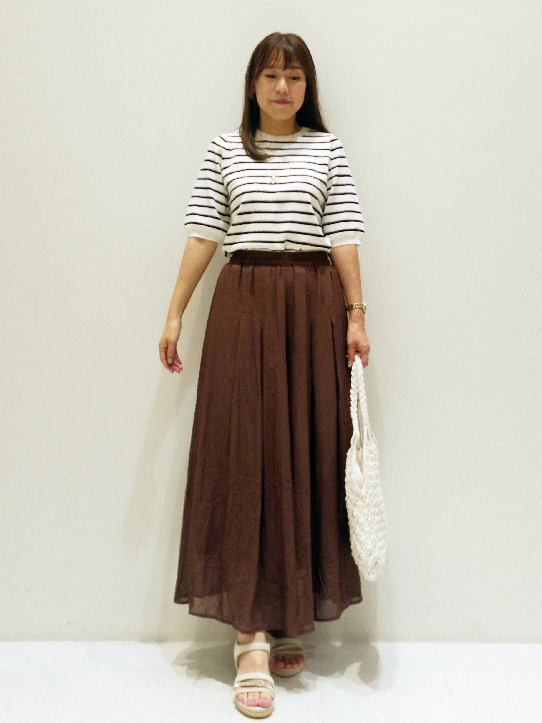 mizueさんの「grove｜【洗濯機OK/ひんやり】軽く羽織れるハーフスリーブジャケット」を使ったコーディネート