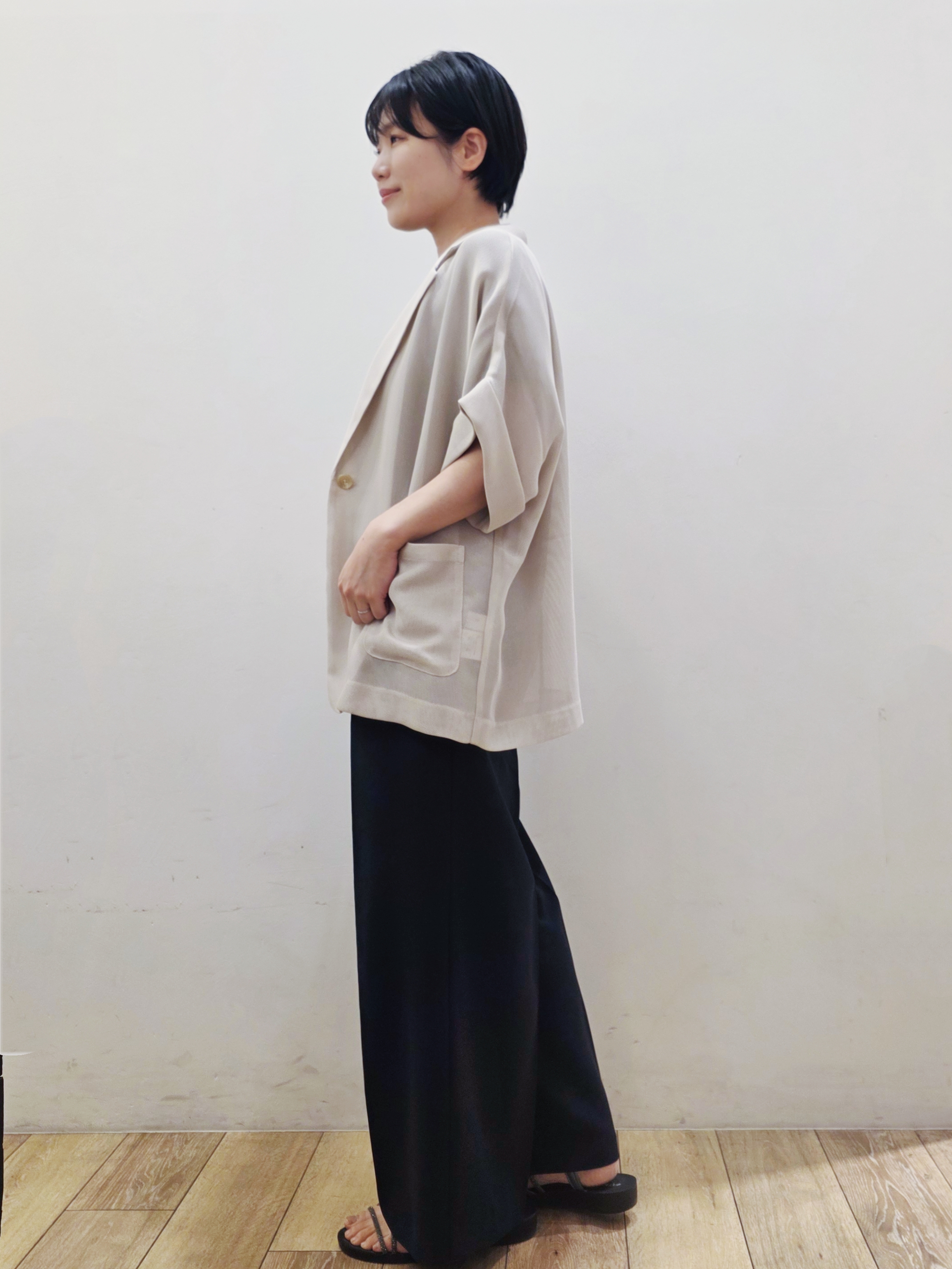 yuyuさんの「OPAQUE.CLIP｜メッシュテーラードジャケット【洗濯機OK】」を使ったコーディネート