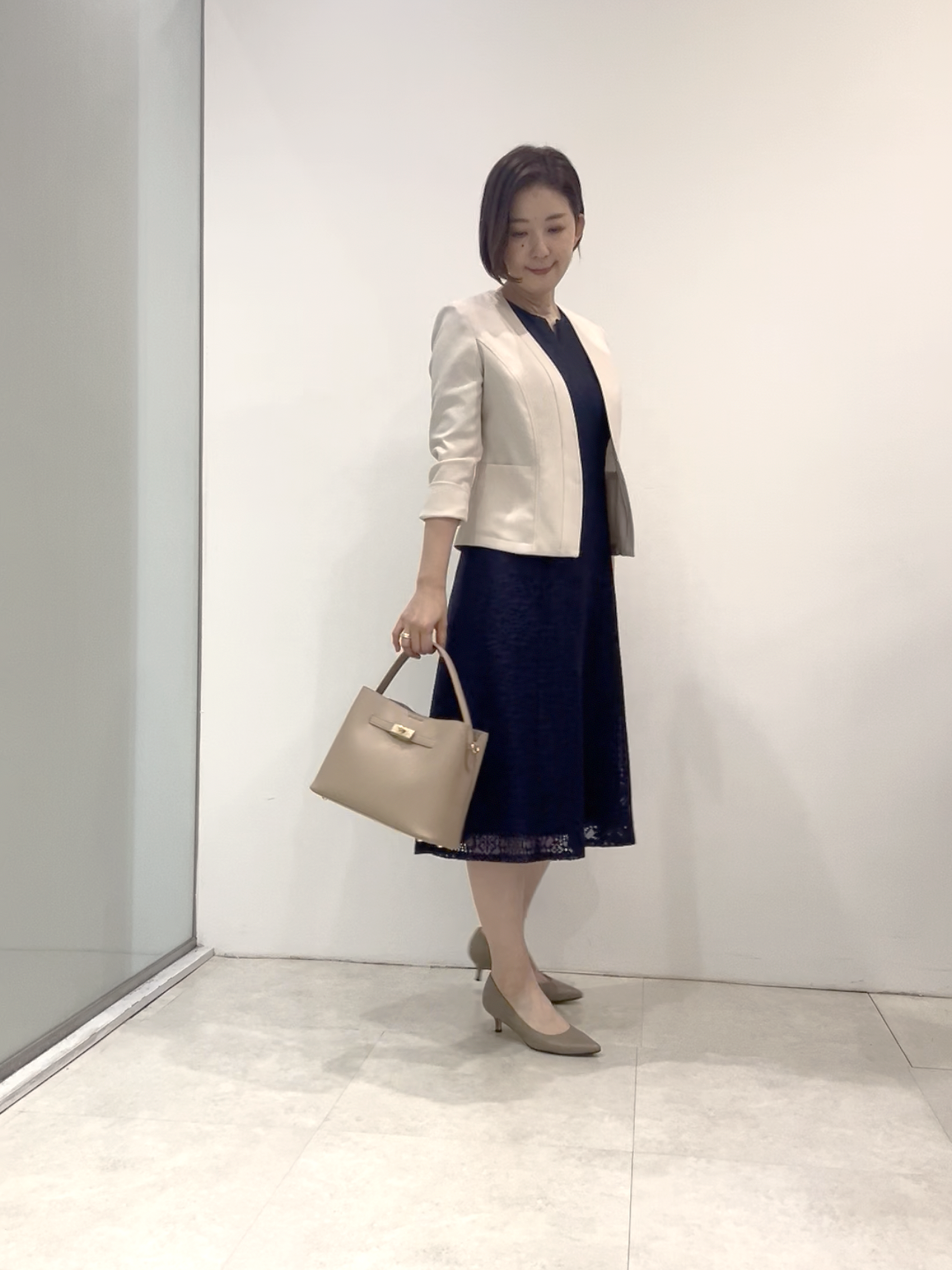 まどかさんの「UNTITLED｜【日本製／接触冷感／UVケア／手洗い可】リネンライクノーカラージャケット」を使ったコーディネート