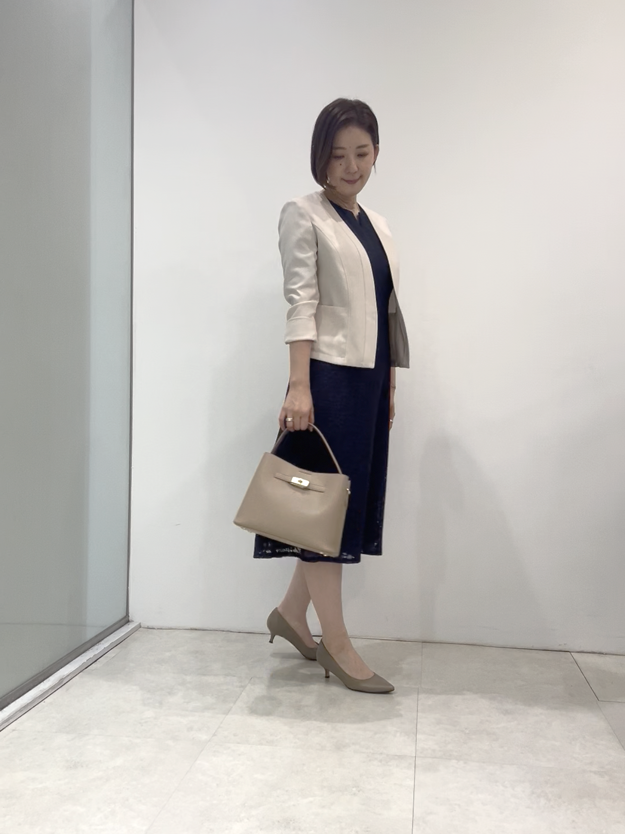 まどかさんの「UNTITLED｜【日本製／接触冷感／UVケア／手洗い可】リネンライクノーカラージャケット」を使ったコーディネート