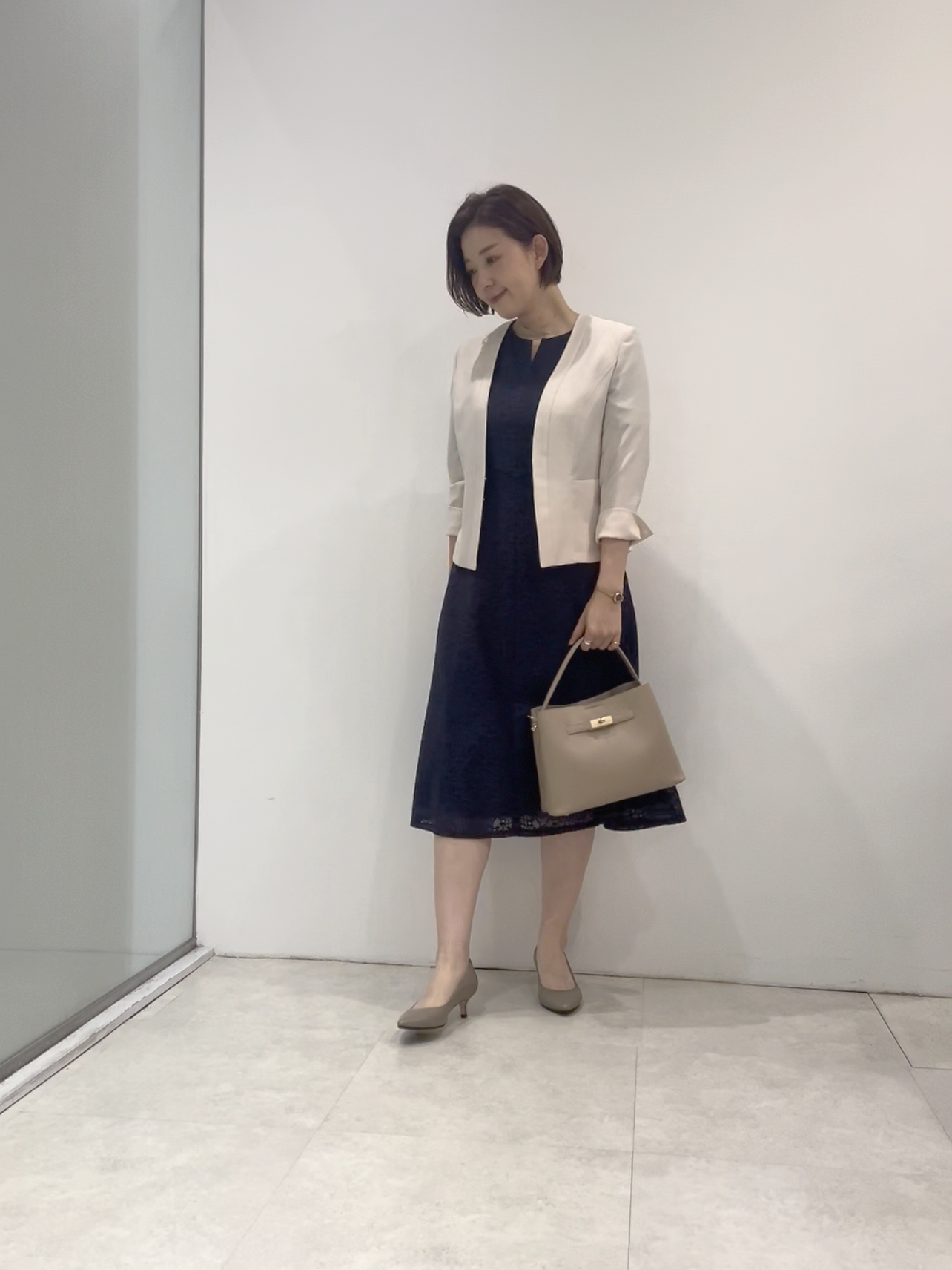 まどかさんの「UNTITLED｜【日本製／接触冷感／UVケア／手洗い可】リネンライクノーカラージャケット」を使ったコーディネート
