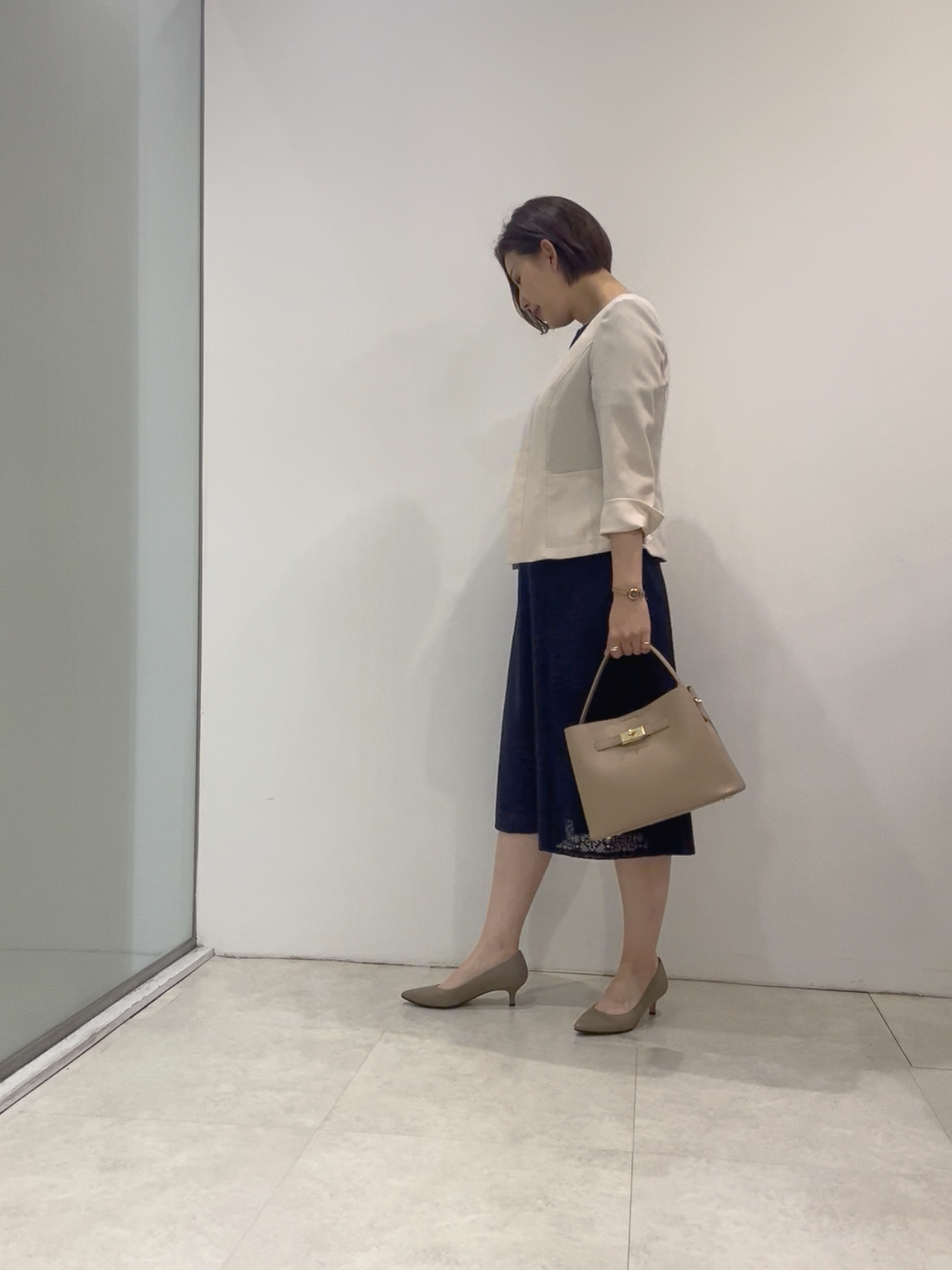 まどかさんの「UNTITLED｜【日本製／接触冷感／UVケア／手洗い可】リネンライクノーカラージャケット」を使ったコーディネート