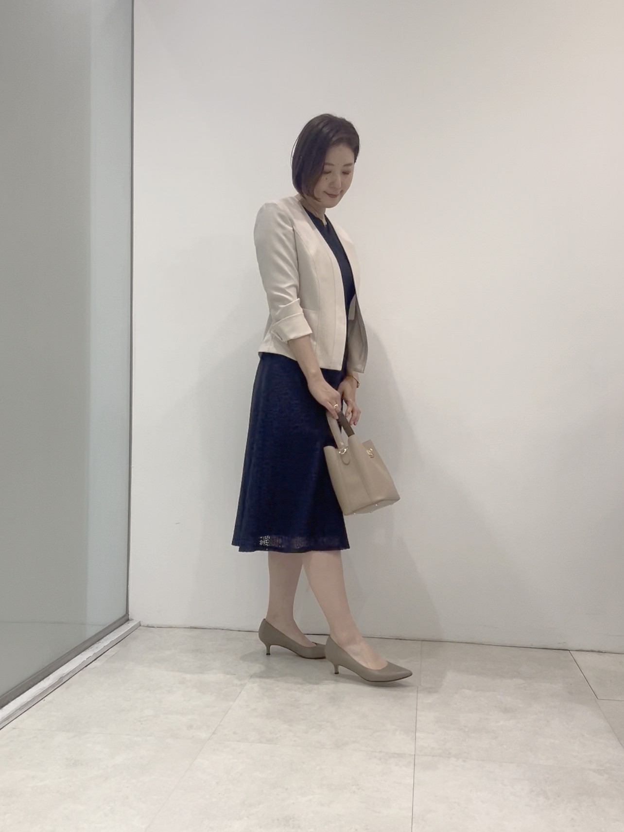 まどかさんの「UNTITLED｜【日本製／接触冷感／UVケア／手洗い可】リネンライクノーカラージャケット」を使ったコーディネート