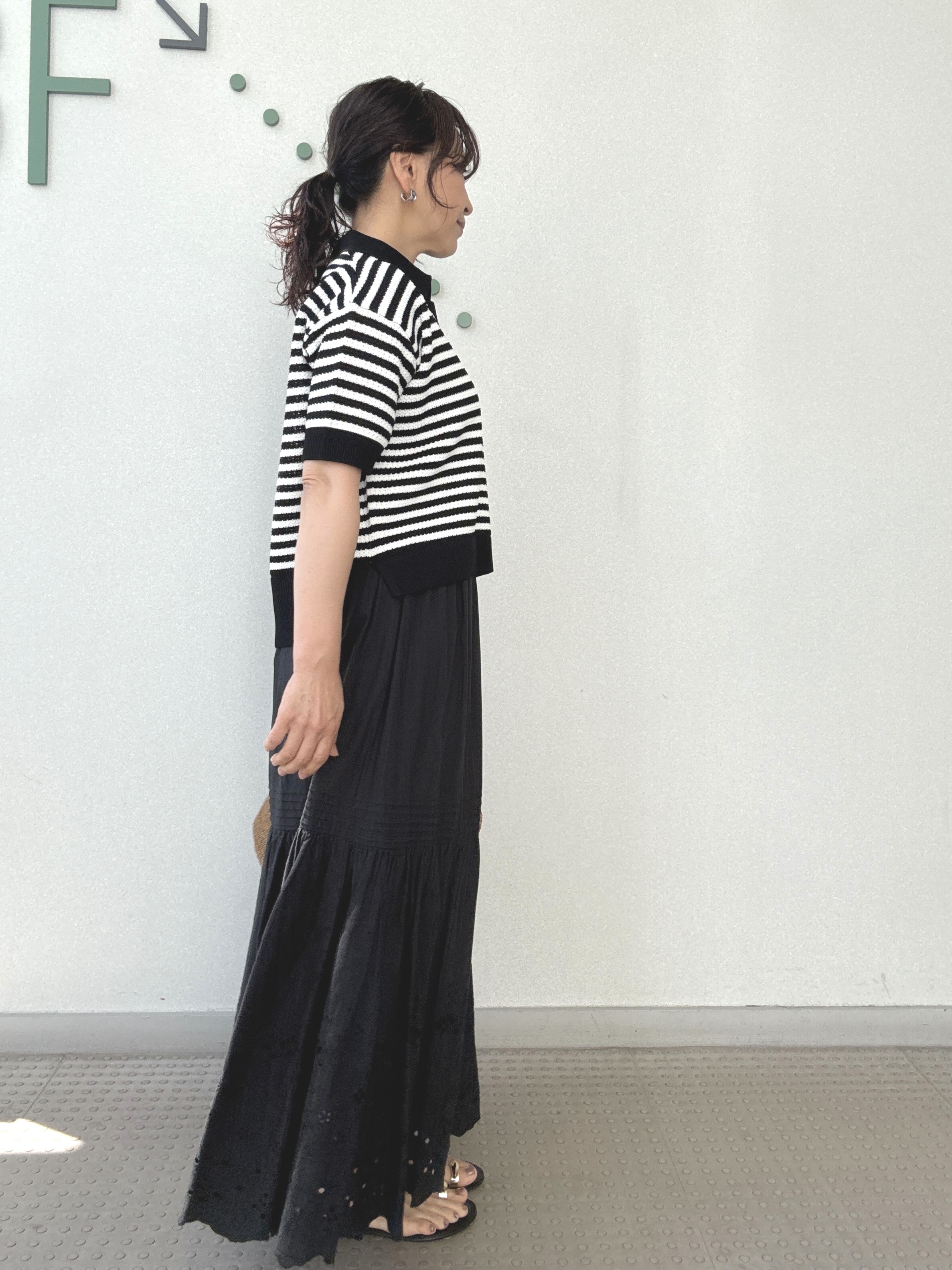 kawamuraさんの「DRESSTERIOR｜ウォッシャブルエンブロイダリースカート」を使ったコーディネート