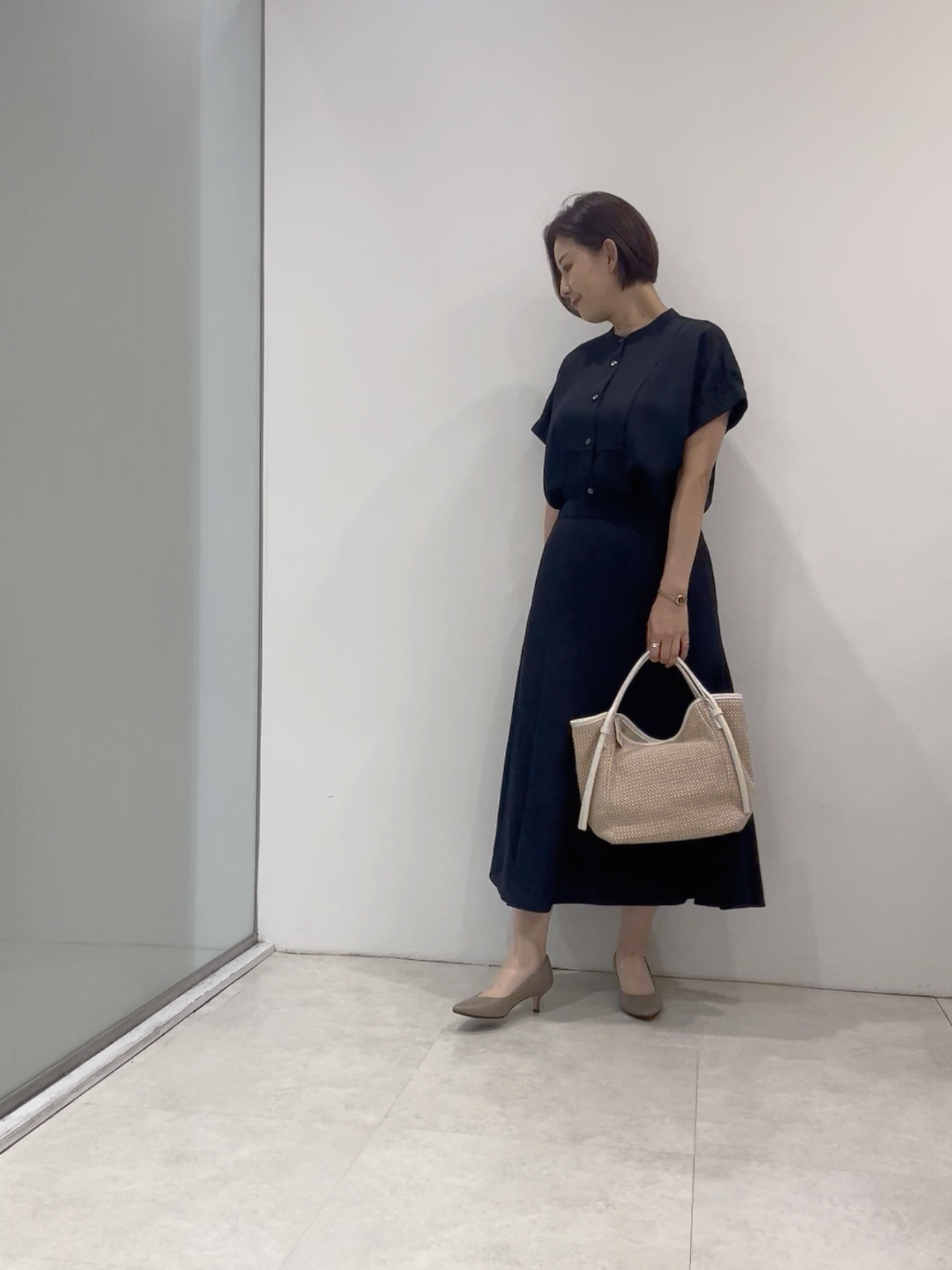 まどかさんの「UNTITLED｜【手洗い可／セットアップ可】リネンライクブラウス」を使ったコーディネート