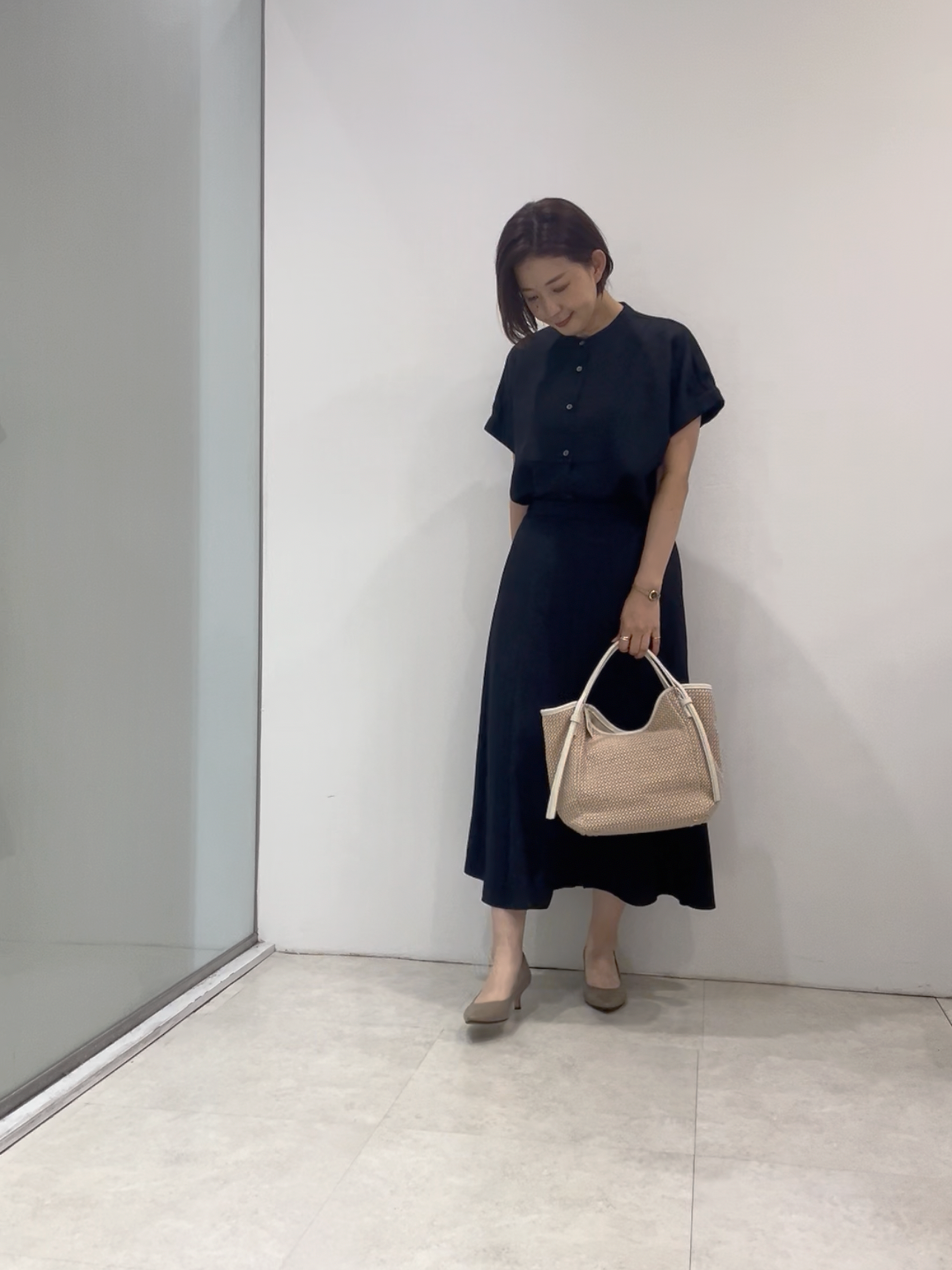 まどかさんの「UNTITLED｜【手洗い可／セットアップ可】リネンライクブラウス」を使ったコーディネート