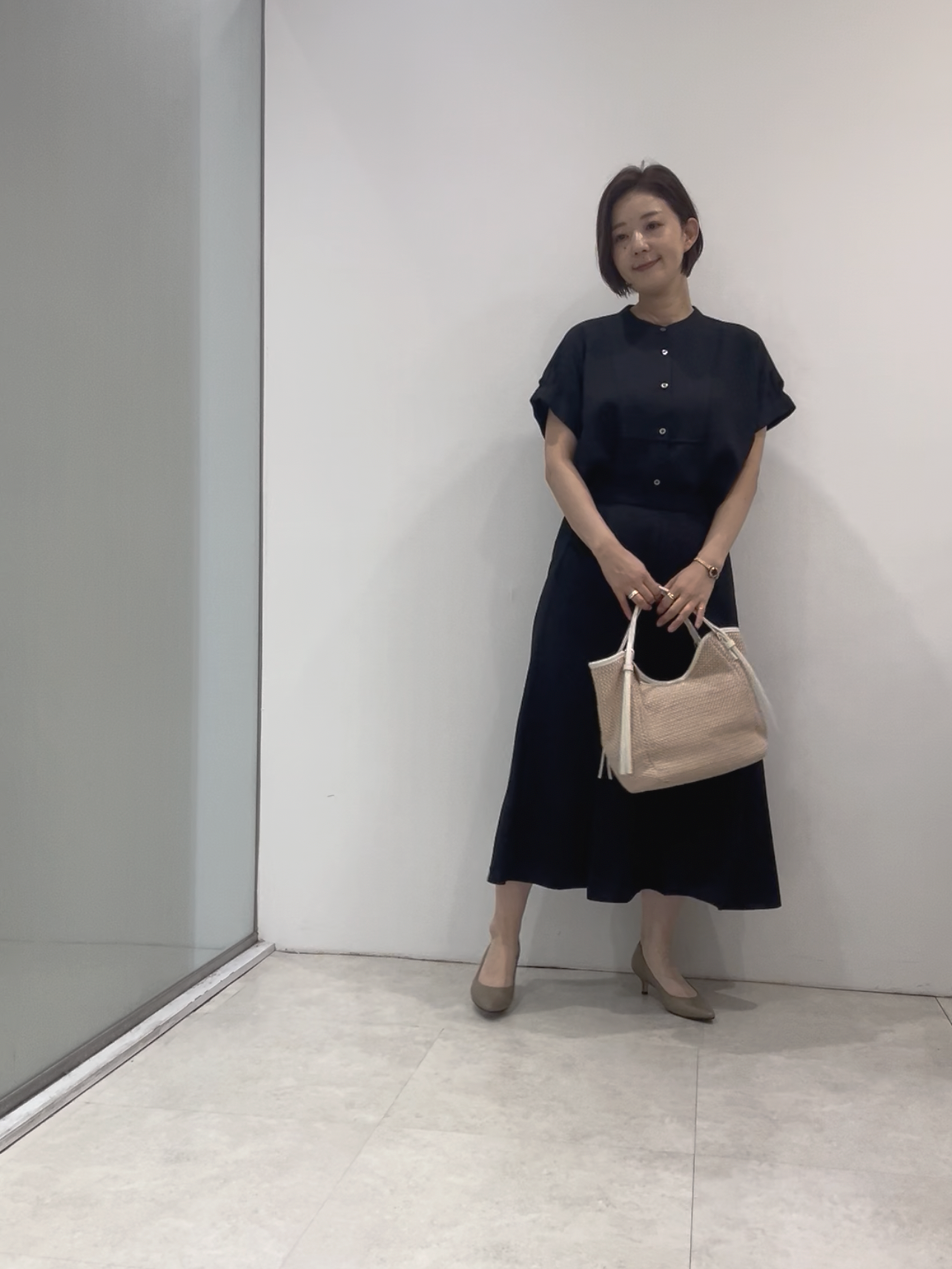 まどかさんの「UNTITLED｜【手洗い可／セットアップ可】リネンライクブラウス」を使ったコーディネート