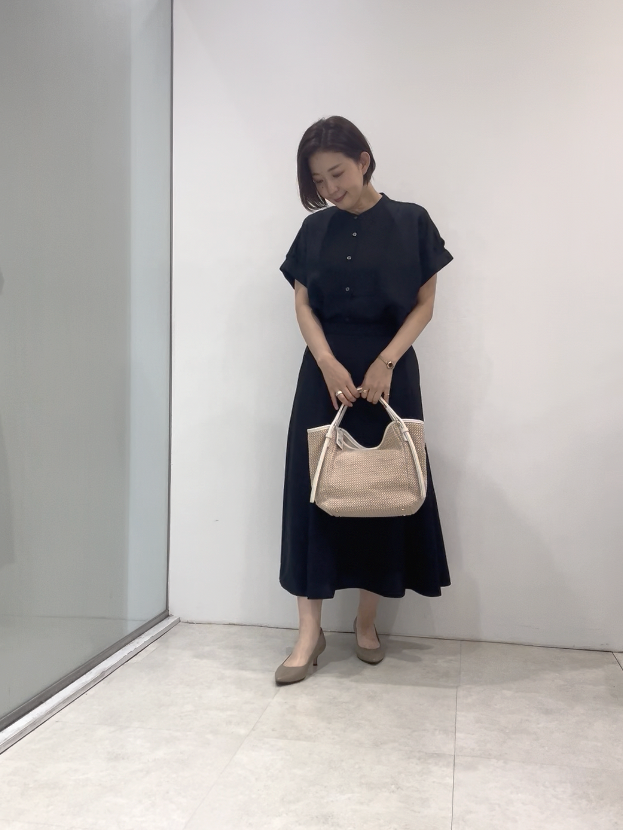 まどかさんの「UNTITLED｜【手洗い可／セットアップ可】リネンライクブラウス」を使ったコーディネート