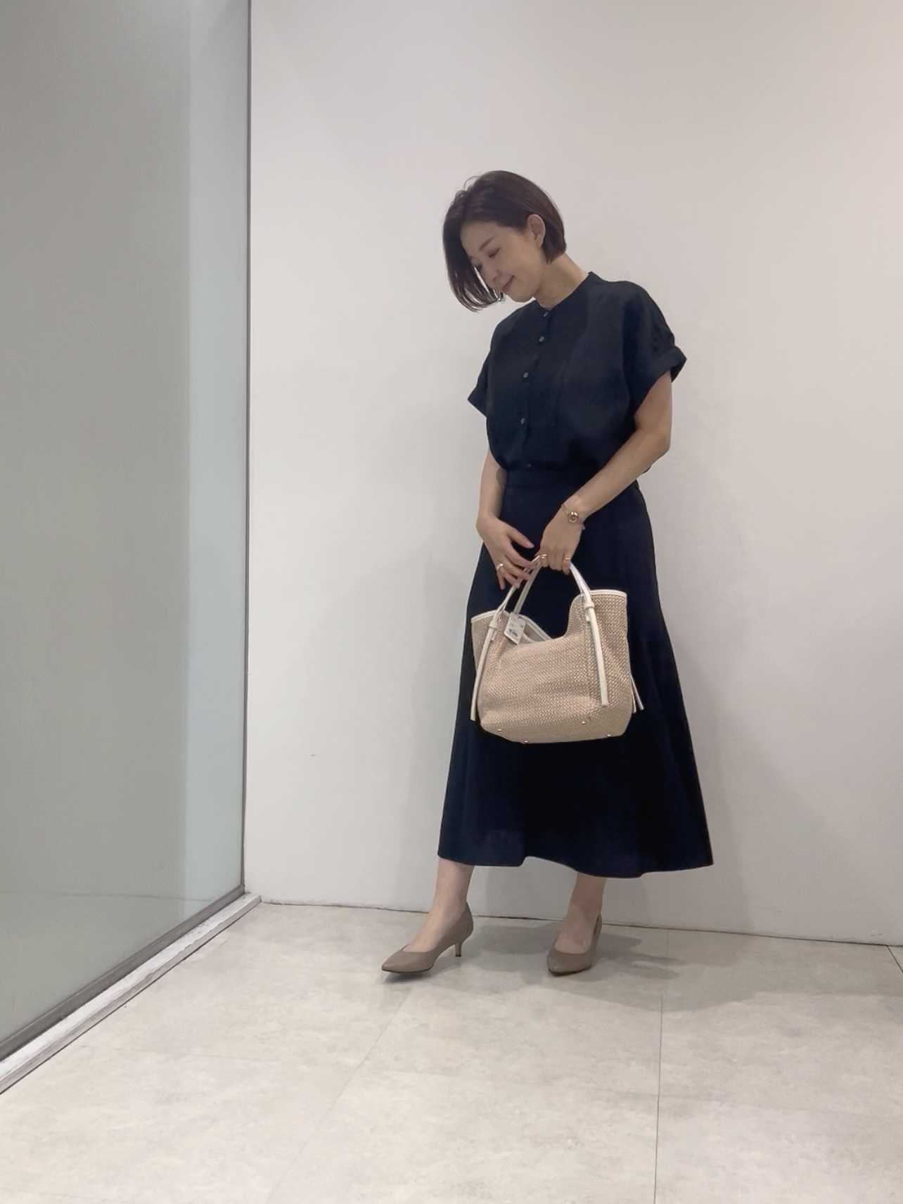 まどかさんの「UNTITLED｜【手洗い可／セットアップ可】リネンライクブラウス」を使ったコーディネート