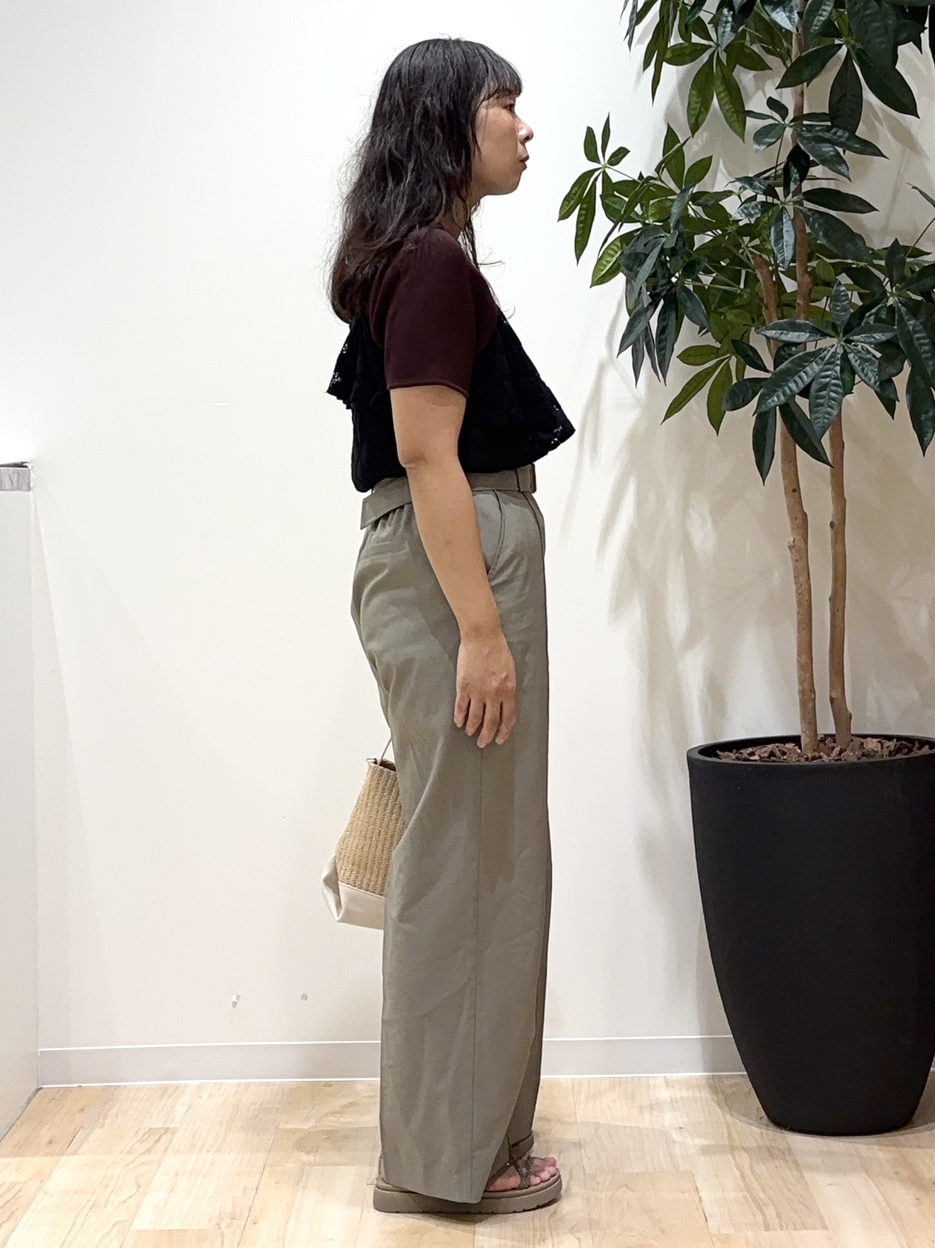 miraiさんの「grove｜【シリーズ累計36万枚！名品ニット】やわらかドライタッチ ドルマンニット」を使ったコーディネート